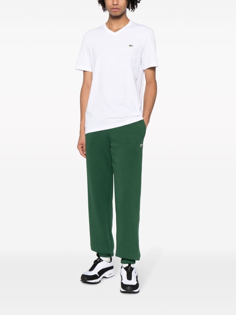 logo-patch V-neck T-shirt - 2