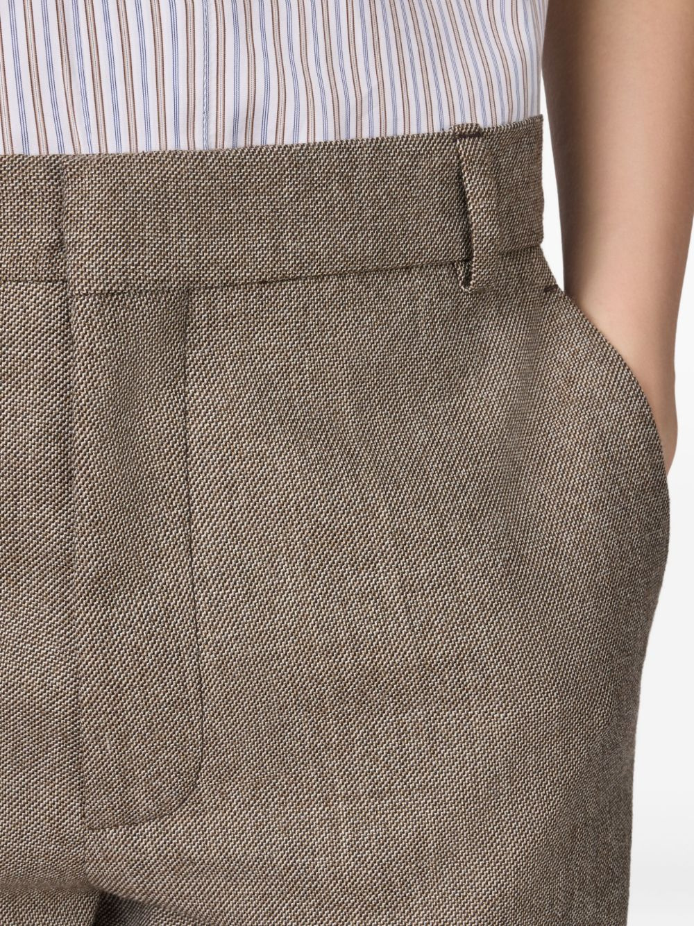 tweed straight-leg tailored trousers - 5