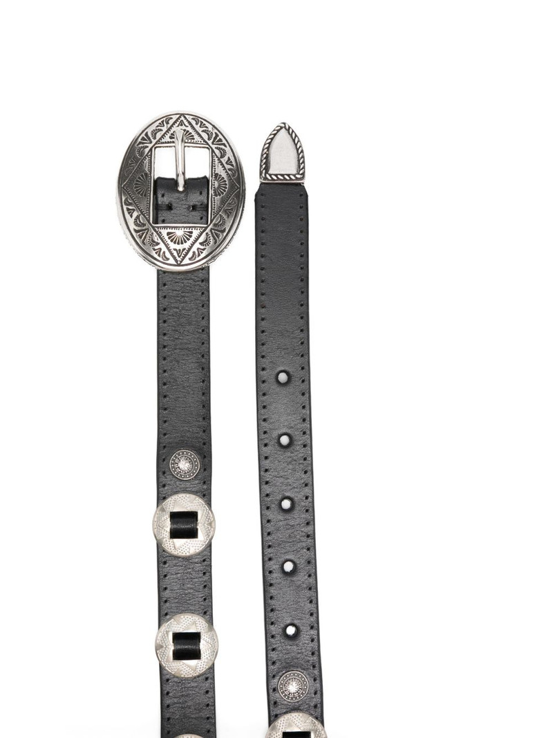 Golden Goose oval-buckle embellished belt outlook