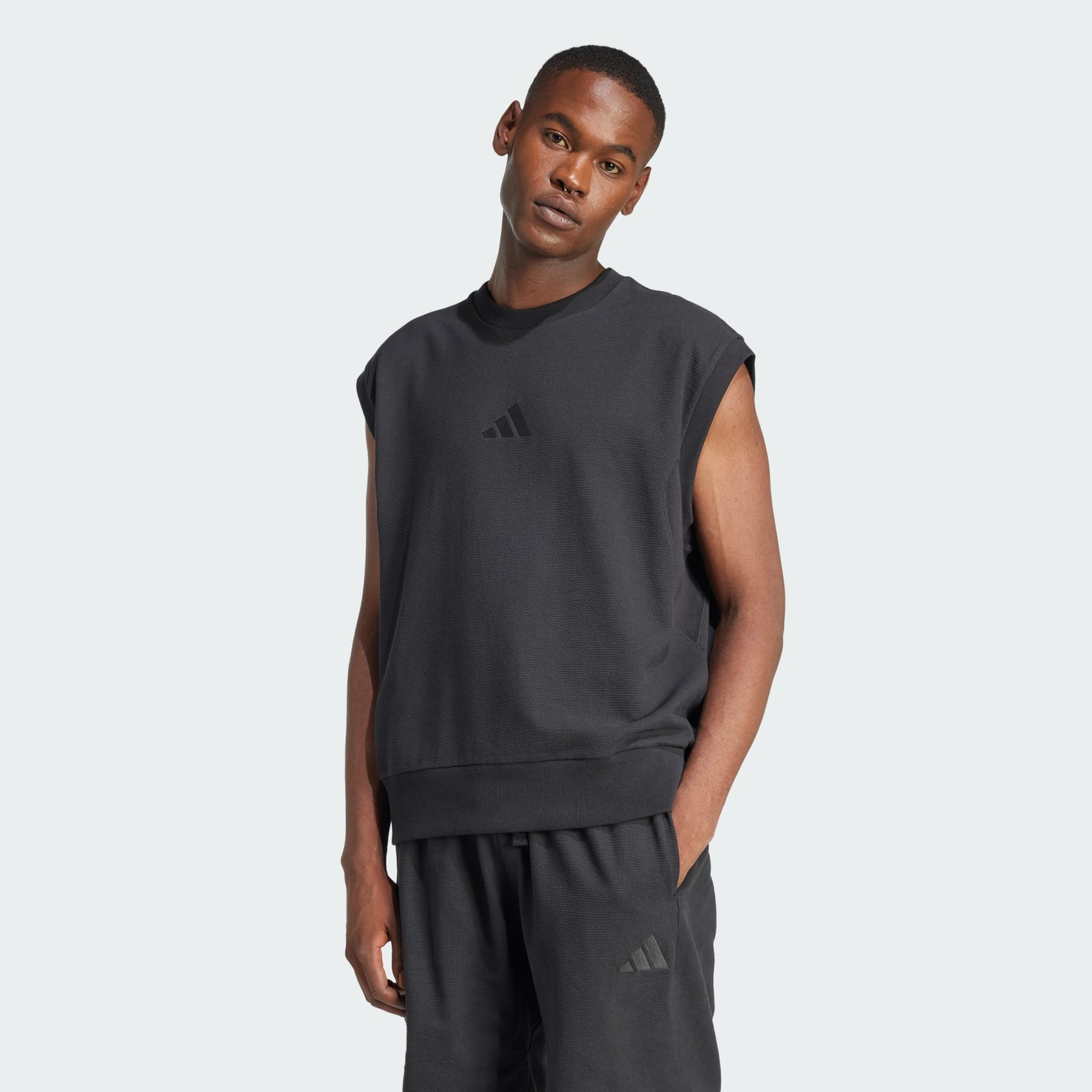 ★adidas★ELEVATED ALL SZN CLOUD JERSEY フーディ★追跡可 adidas Elevated All SZN Cloud Jersey Sleeveless Crew Tee