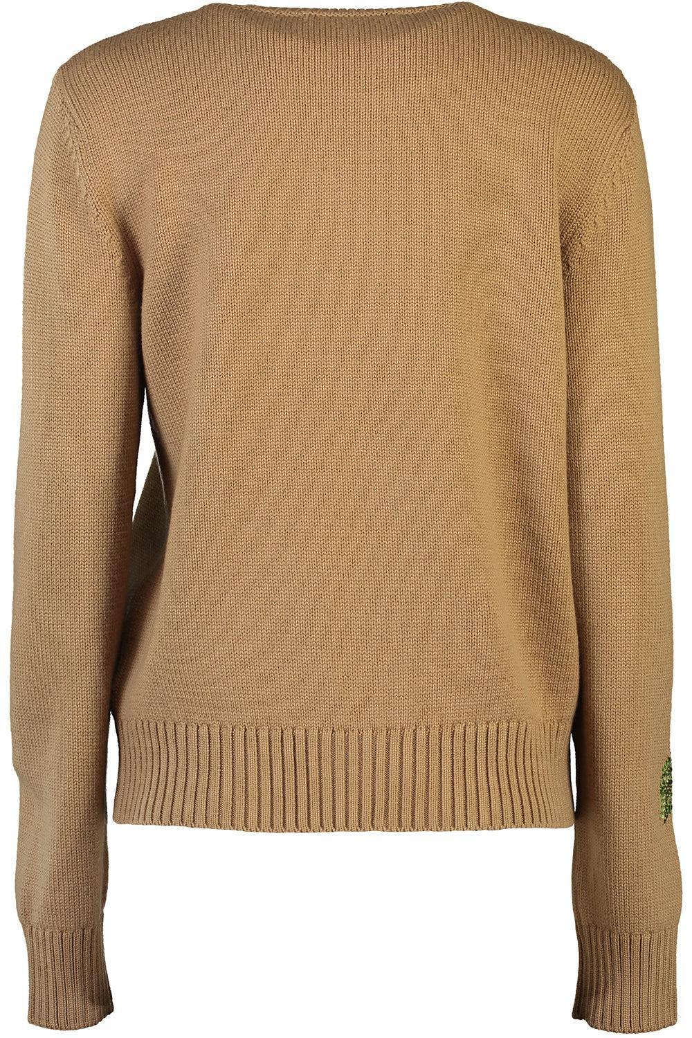 Long Sleeve Rose Embroidered Pullover - 7