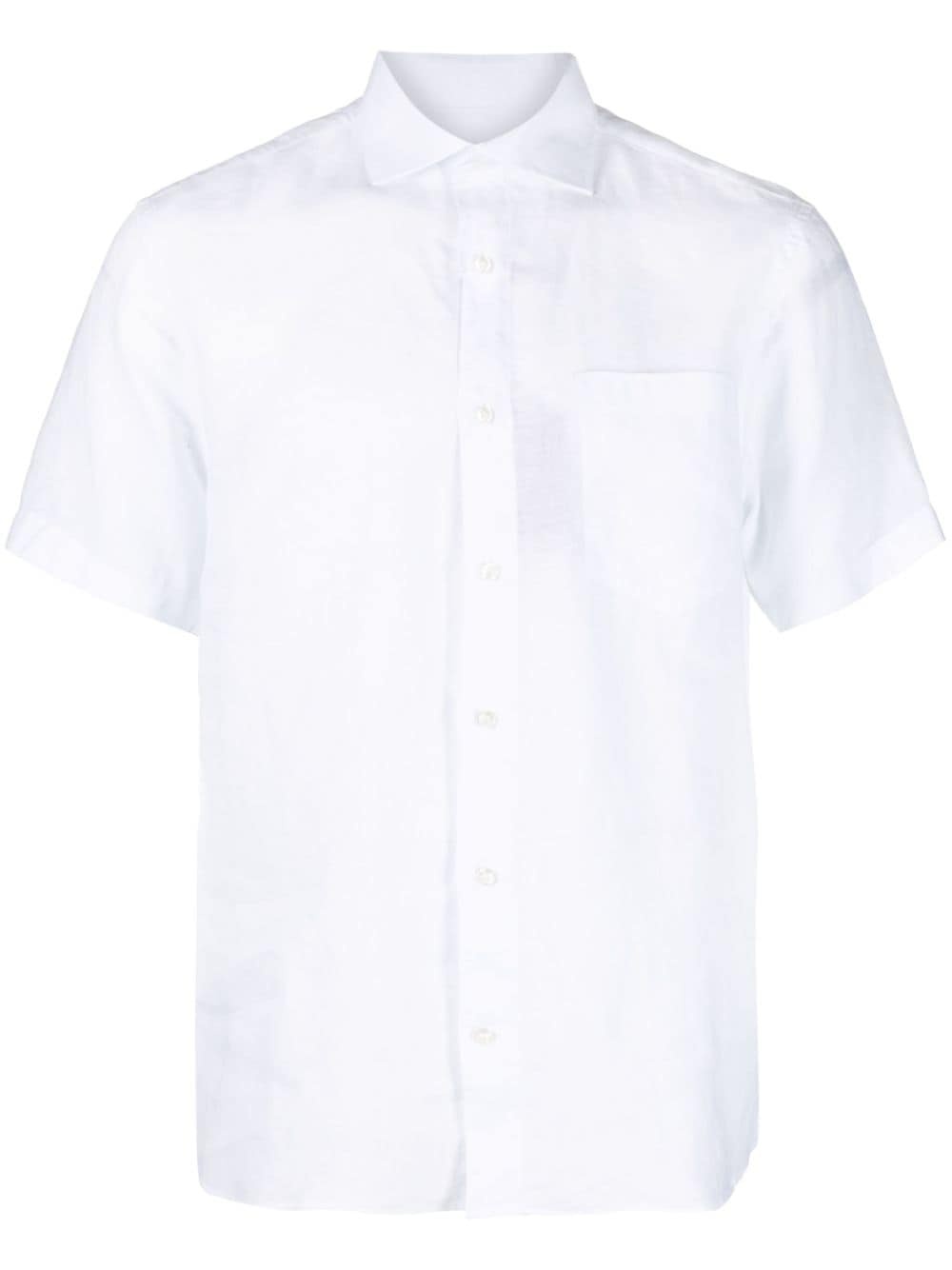 short-sleeved linen shirt - 1