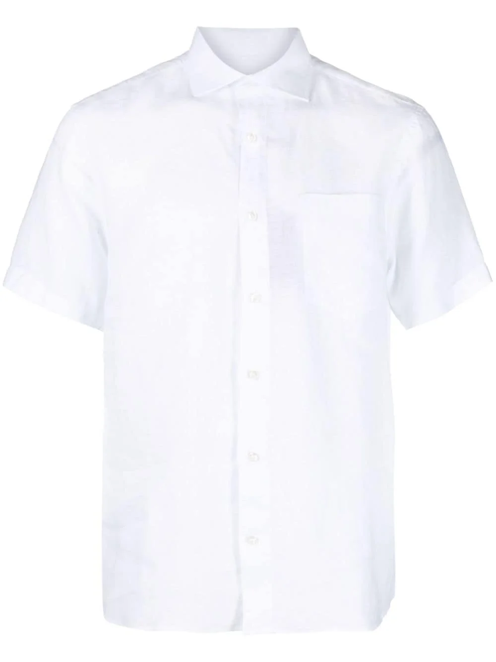 short-sleeved linen shirt - 1