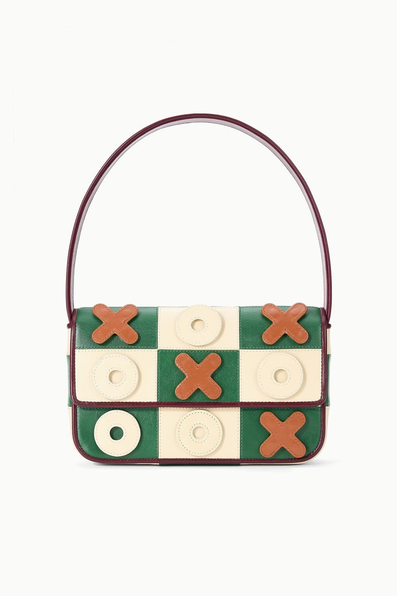 STAUD TOMMY LEATHER BAG TIC TAC TOE 1