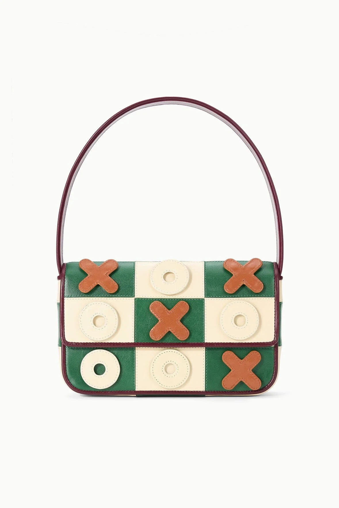 STAUD TOMMY LEATHER BAG TIC TAC TOE - 1