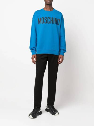 Moschino logo-print crew-neck sweatshirt outlook