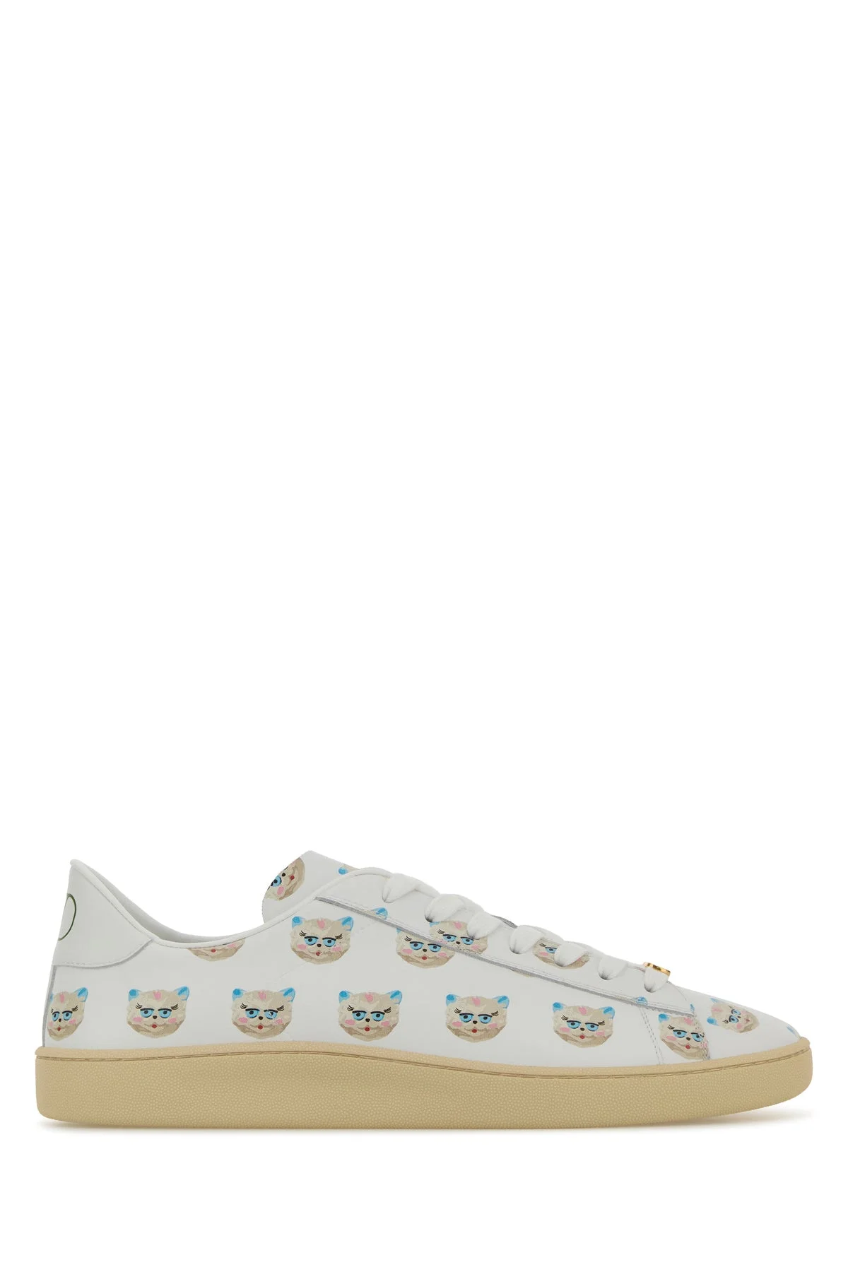 Printed leather sneakers - 1