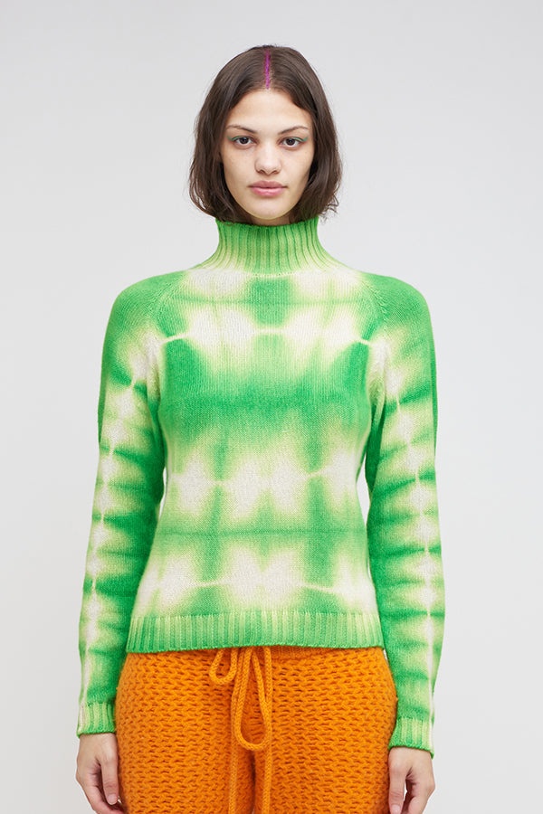 GEO DYED WOMEN’S CASHMERE MOCK - 2