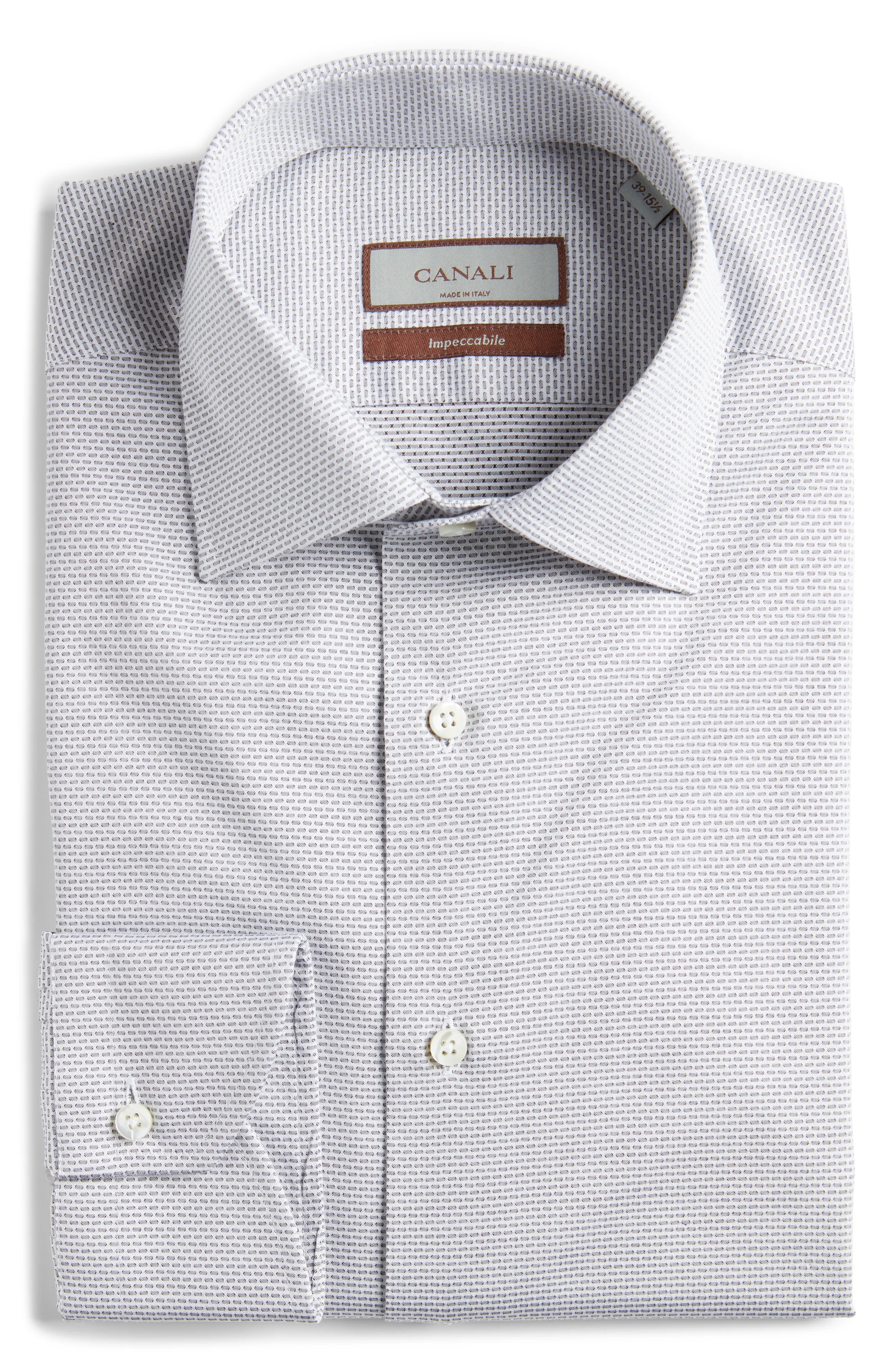 Impeccabile Pattern Cotton Dress Shirt - 6