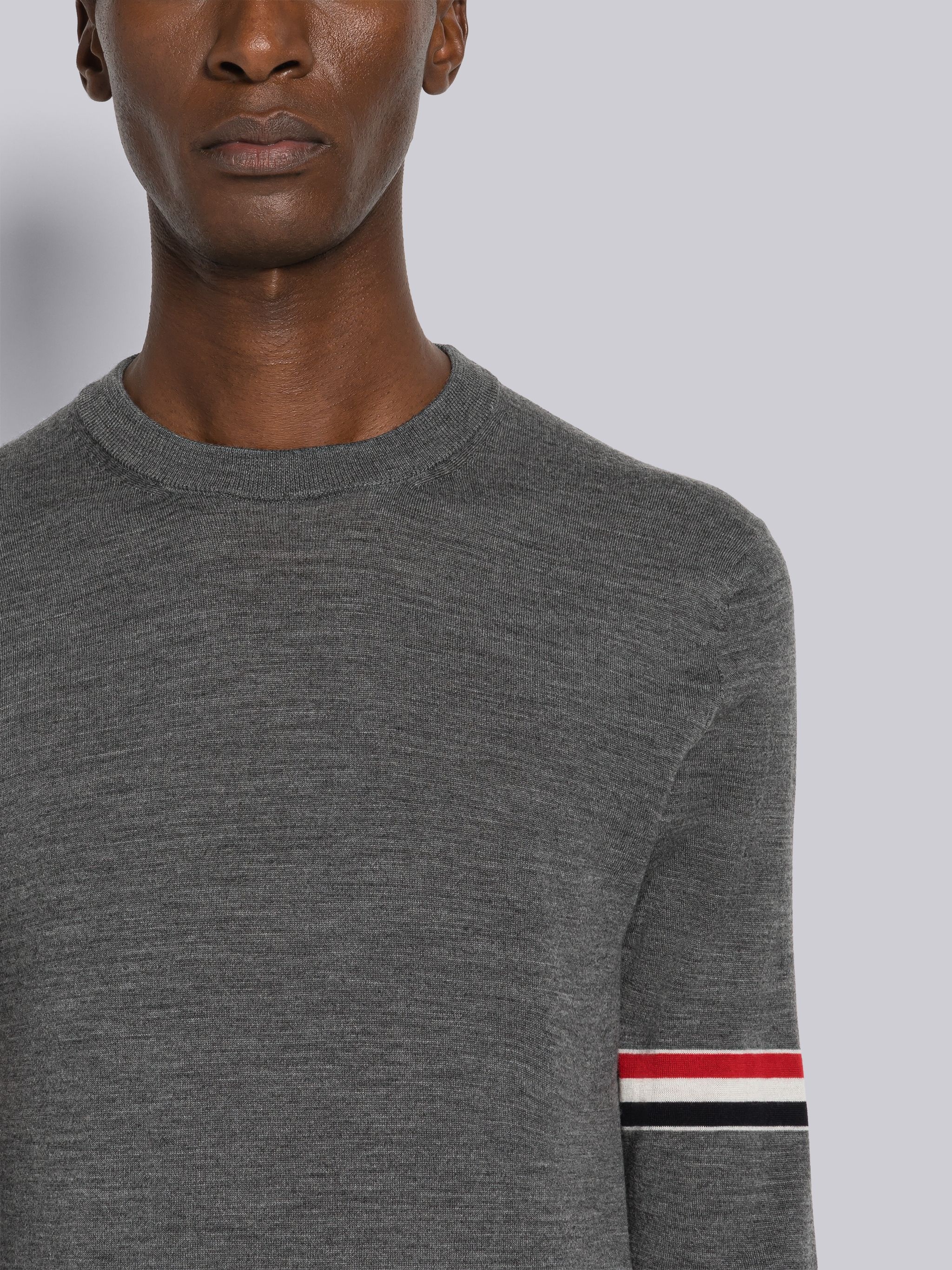 Fine Merino Stripe Crew Neck Pullover - 5