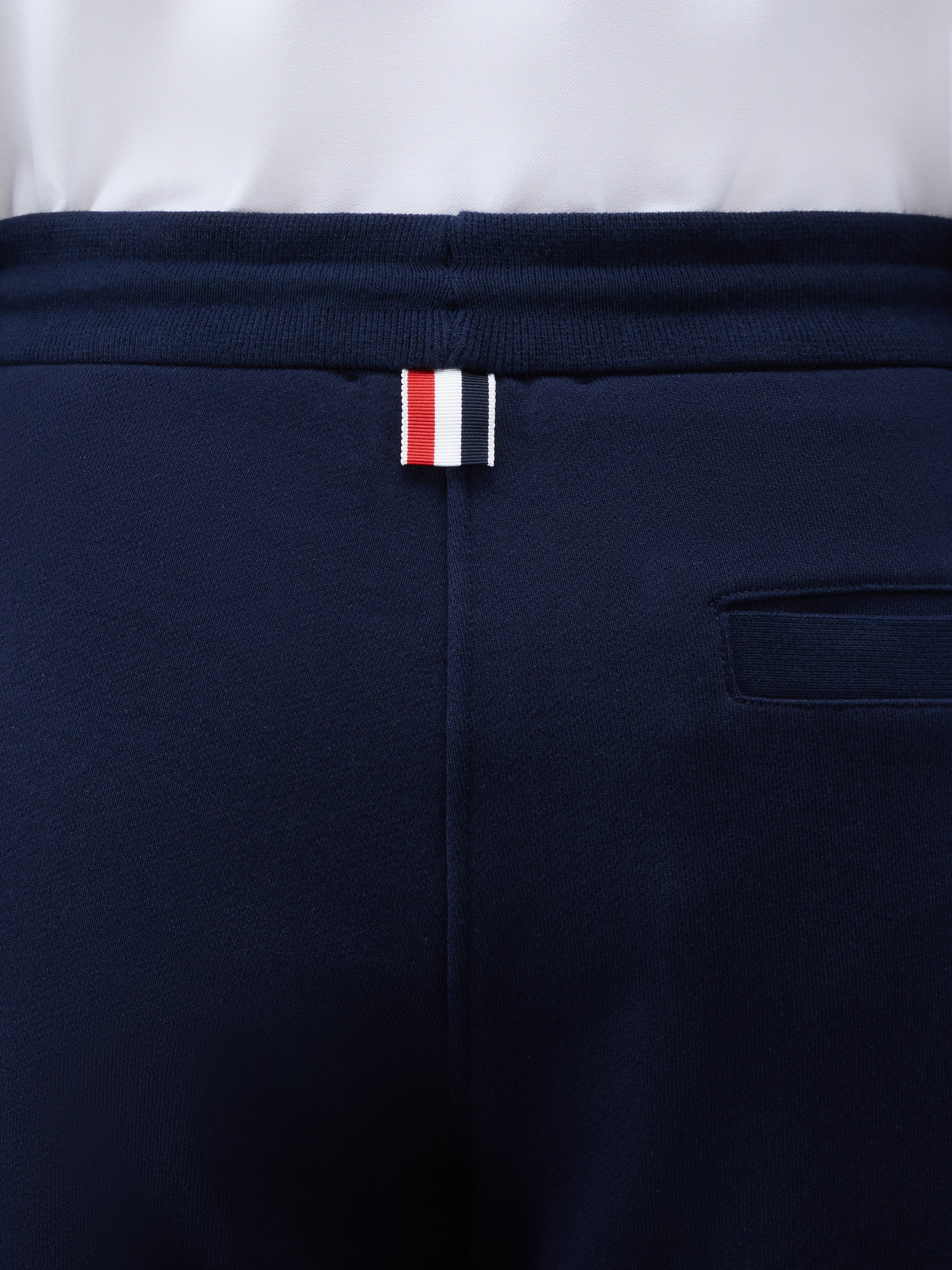 Navy Cotton Loopback Knit Engineered 4-Bar Sweat Shorts - 5