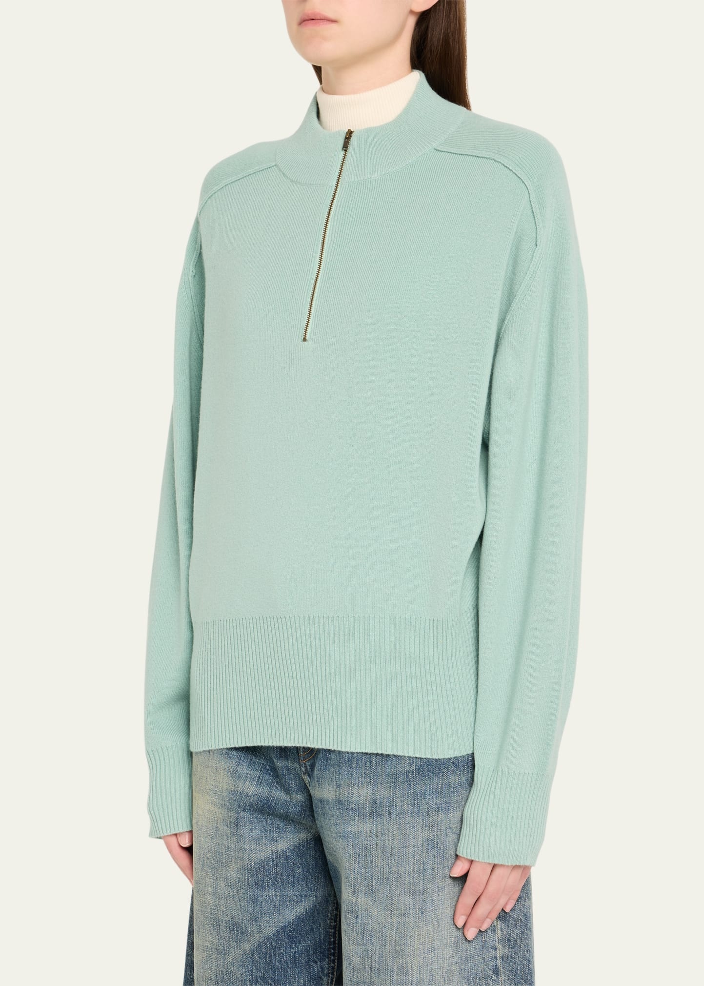 Half-Zip Wool-Cashmere Pullover - 4