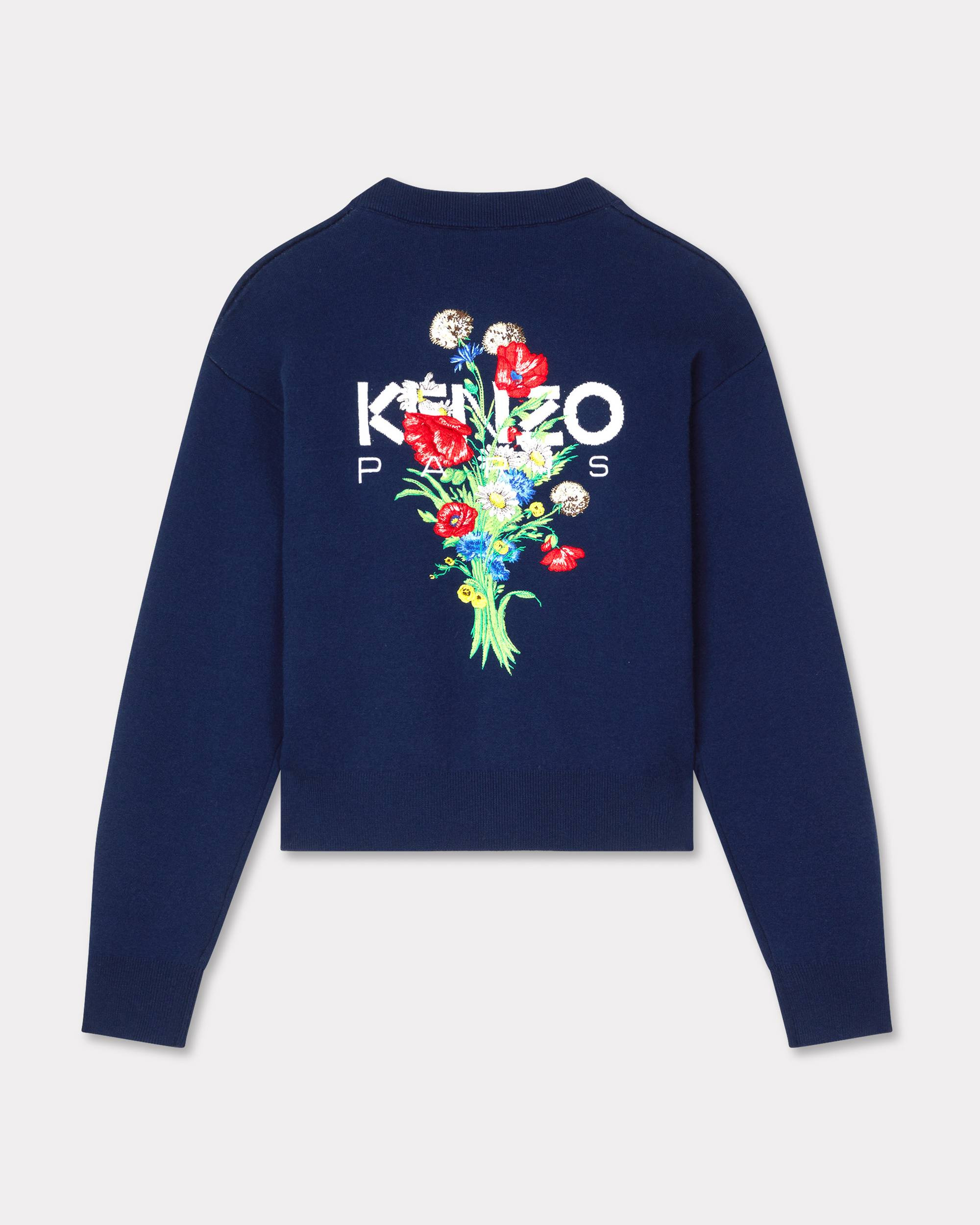 'KENZO Archive Bouquet' embroidered cardigan in cotton wool - 2