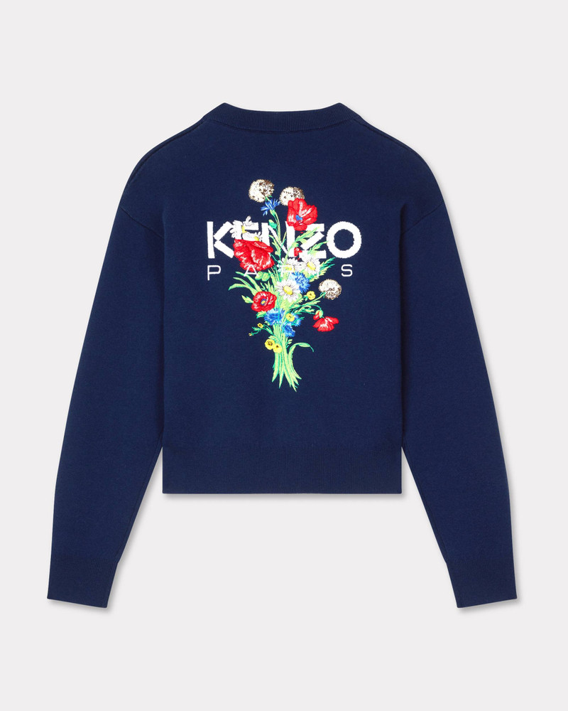 KENZO 'KENZO Archive Bouquet' embroidered cardigan in cotton wool outlook