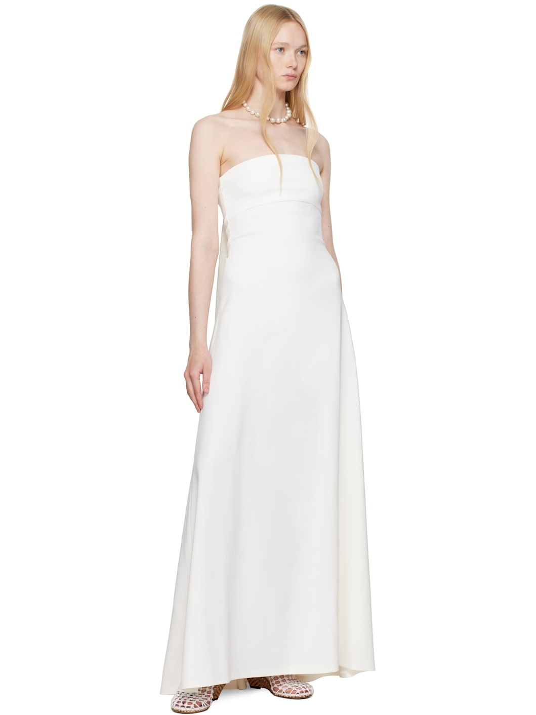 White La Croisière 'The Bustier' Maxi Dress - 4