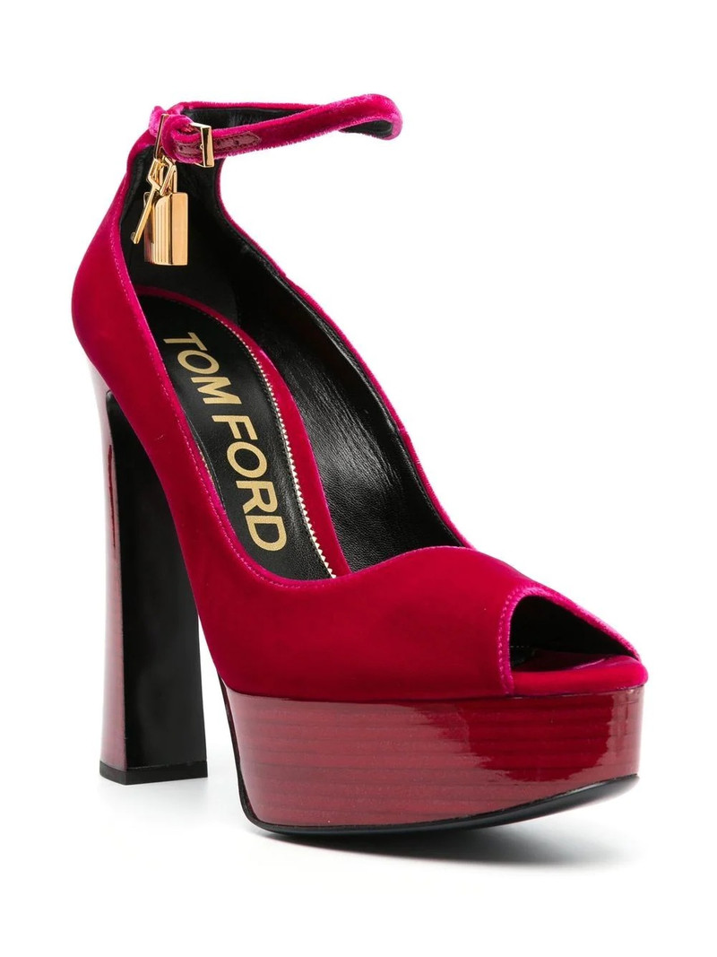 TOM FORD platform 145mm velvet sandals outlook