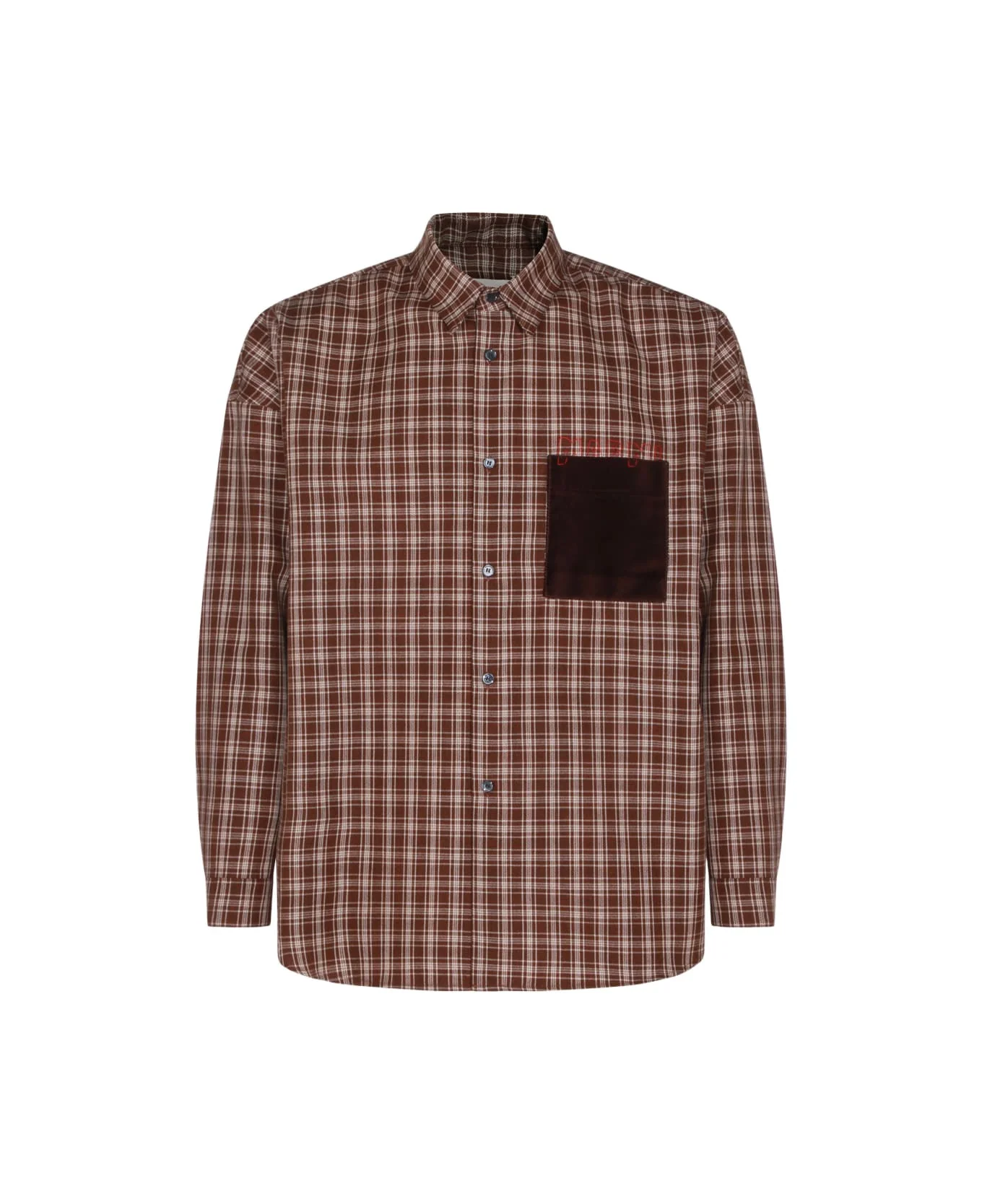 Brown Wool Shirt - 1