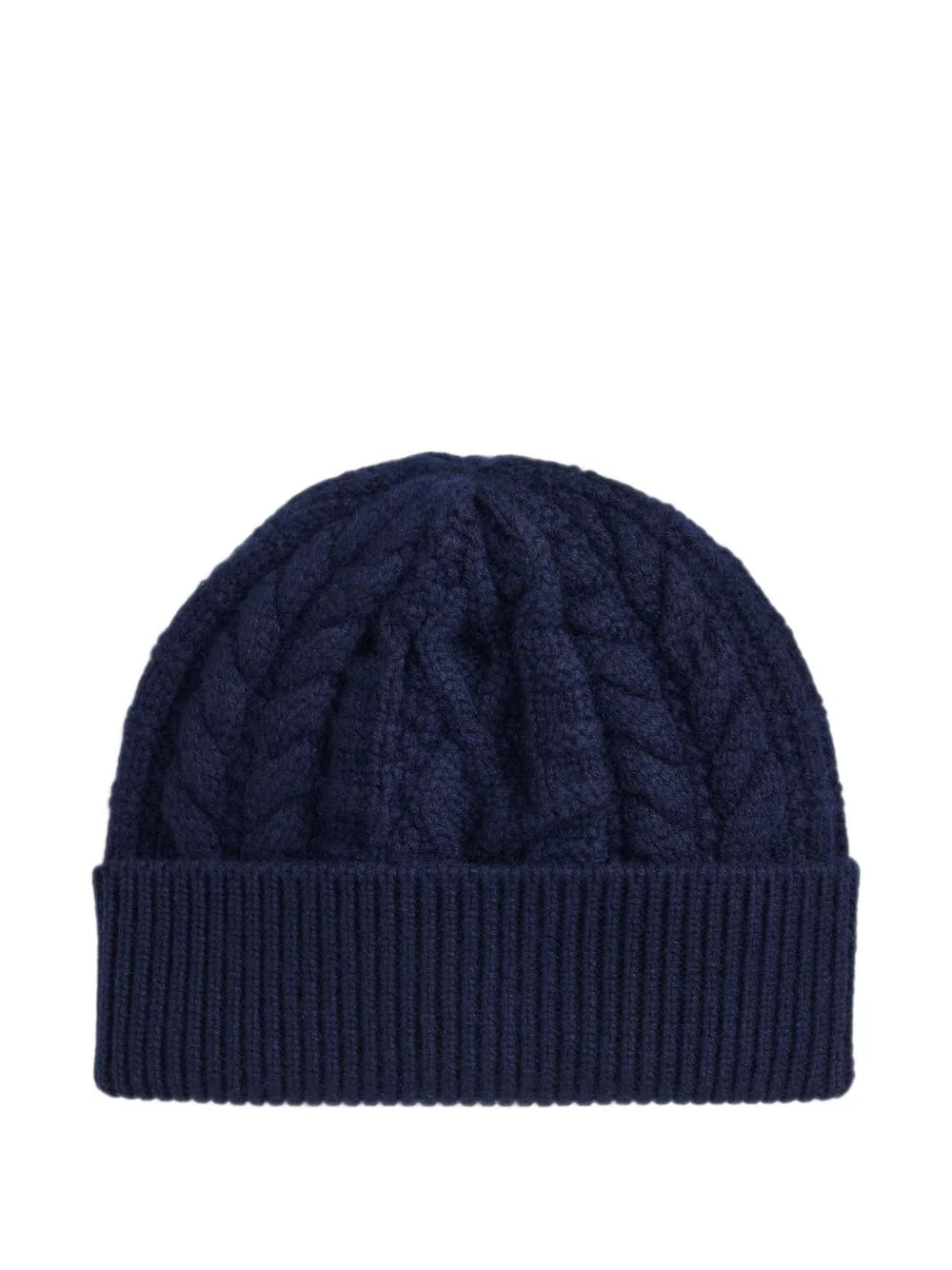 cable-knit cashmere beanie hat - 1