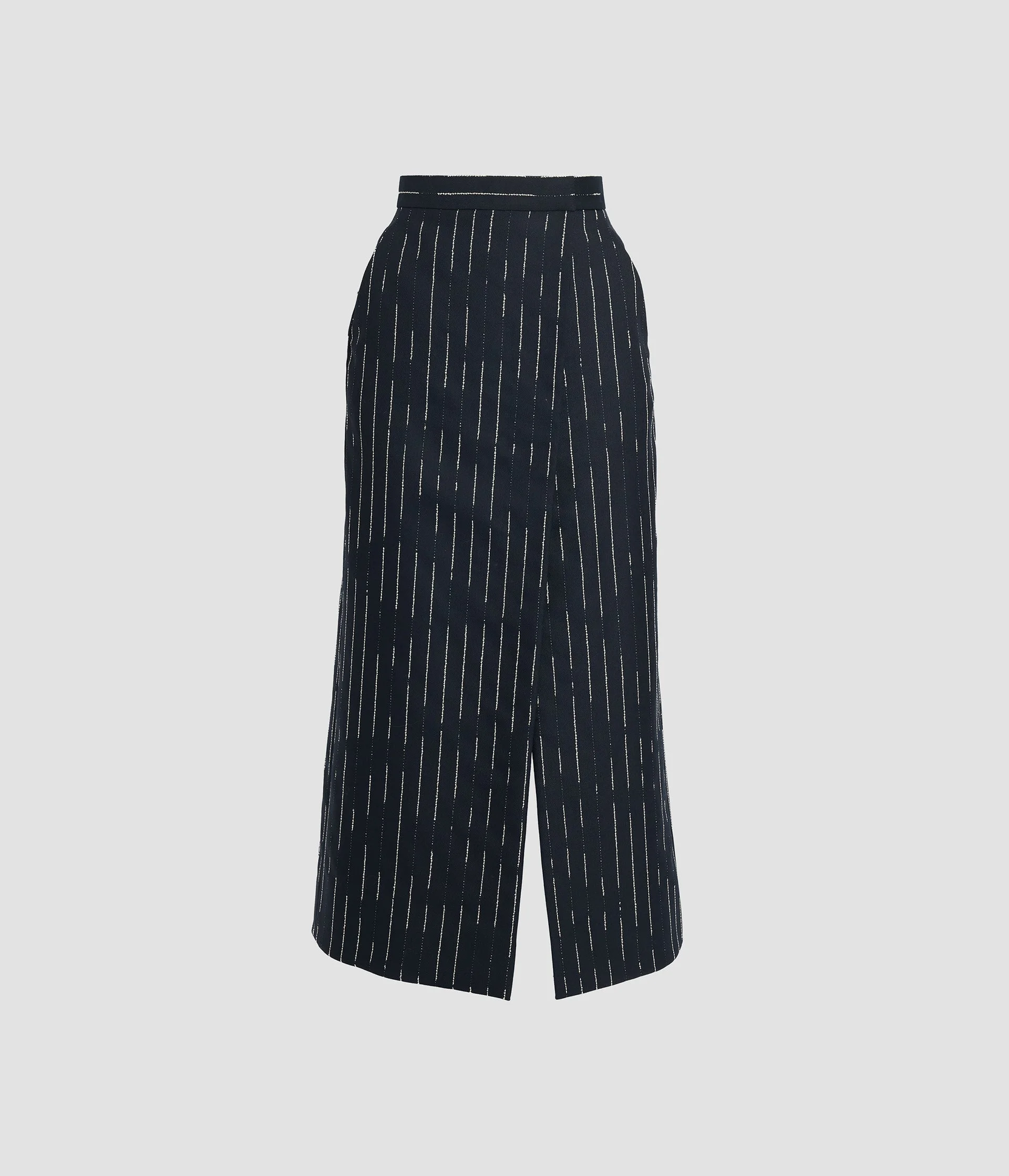 STRIPE TAILORING MIDI PENCIL SKIRT - 1