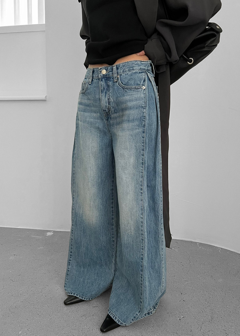 Oakley Wide Leg Jeans - Blue Wash 13