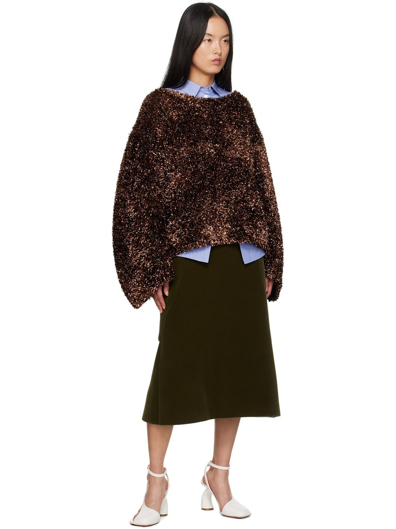 Dries Van Noten Brown Tinsel Sweater outlook