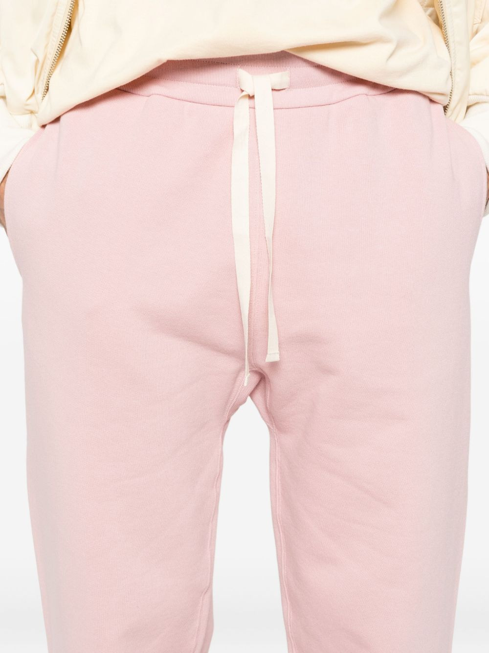 drawstring cotton track pants - 5