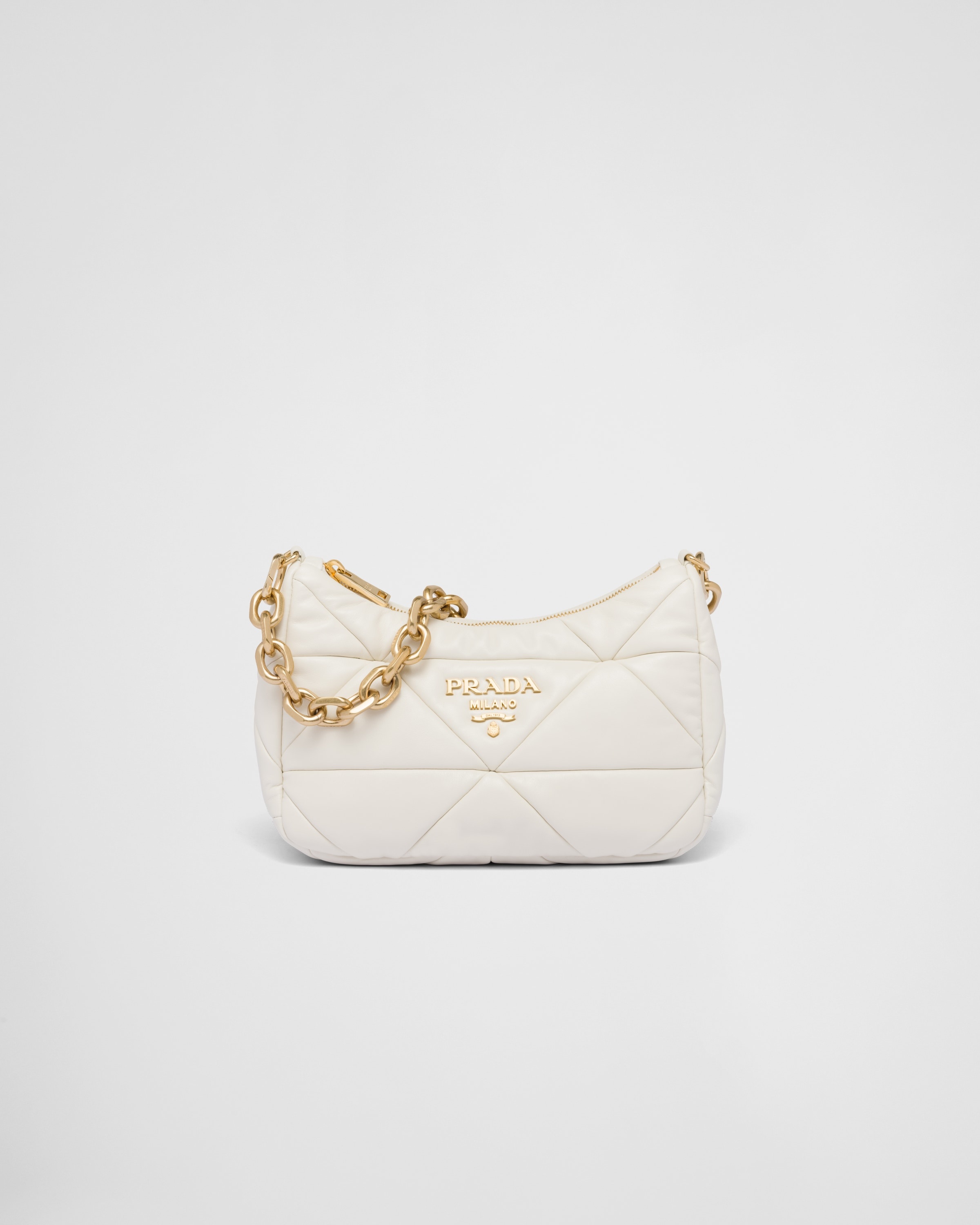 Shop Prada System Nappa Patchwork Shoulder Bag