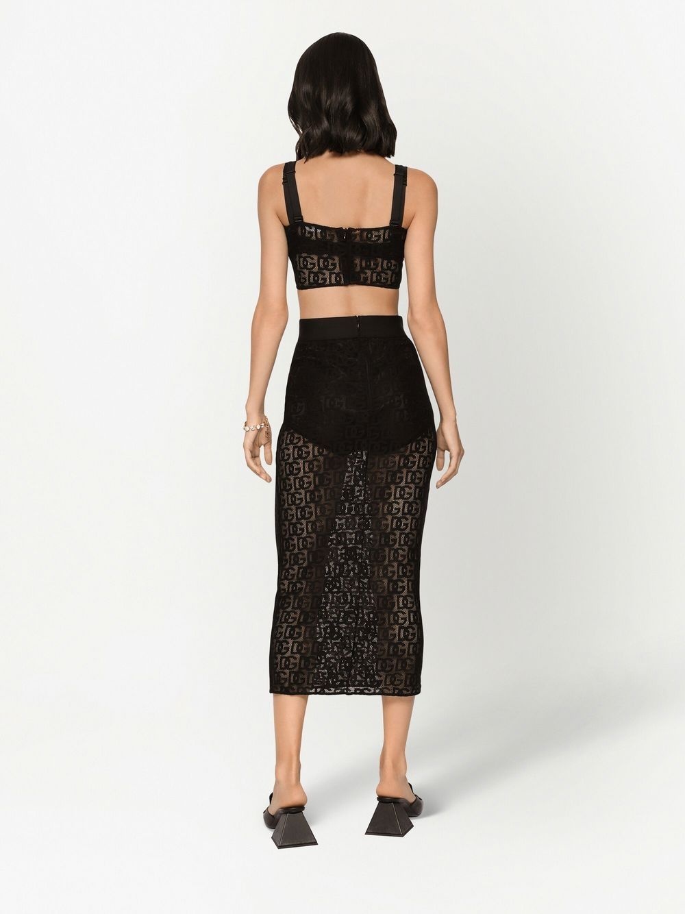 DG logo high waist skirt - 4