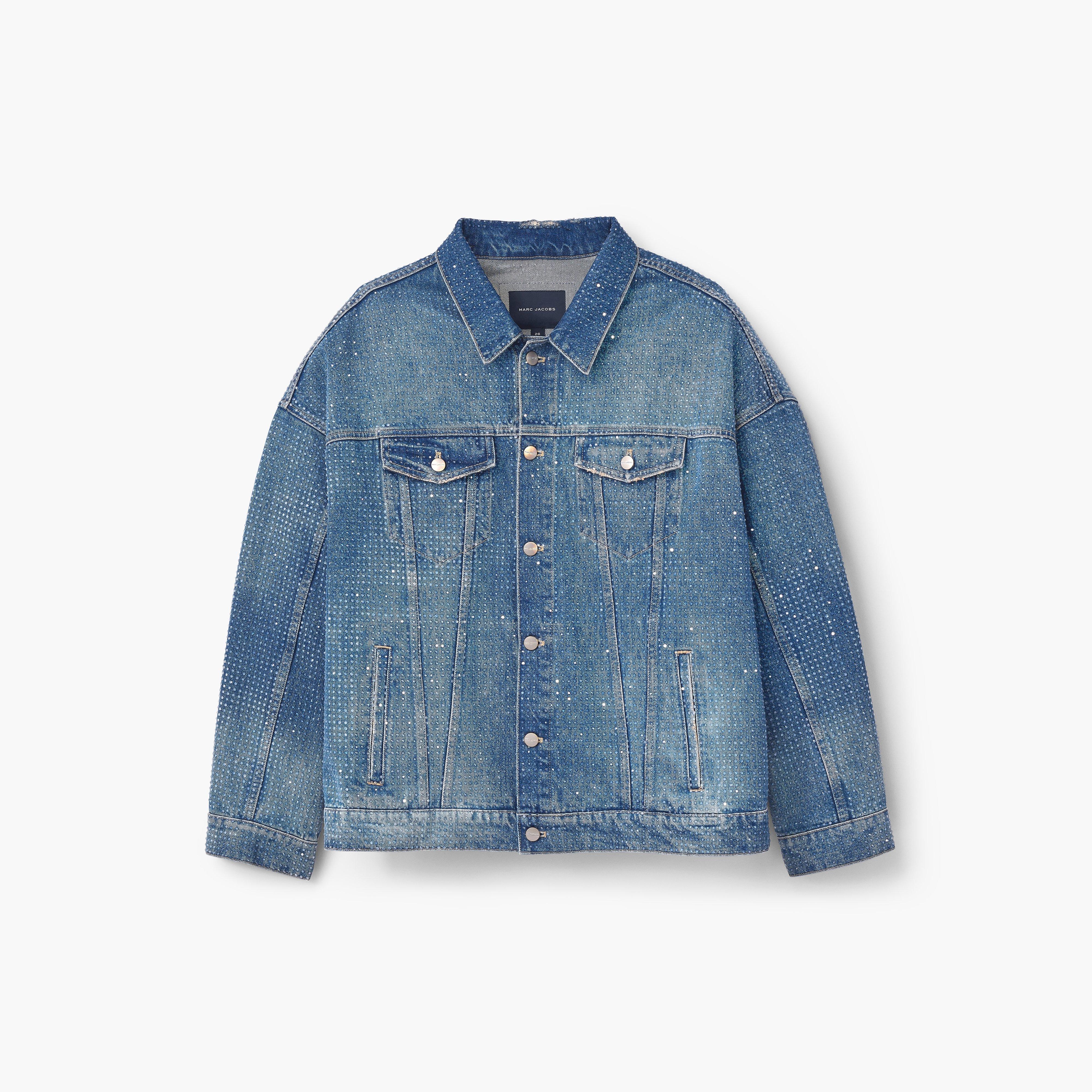 CRYSTAL DENIM OVERSIZED TRUCKER - 1