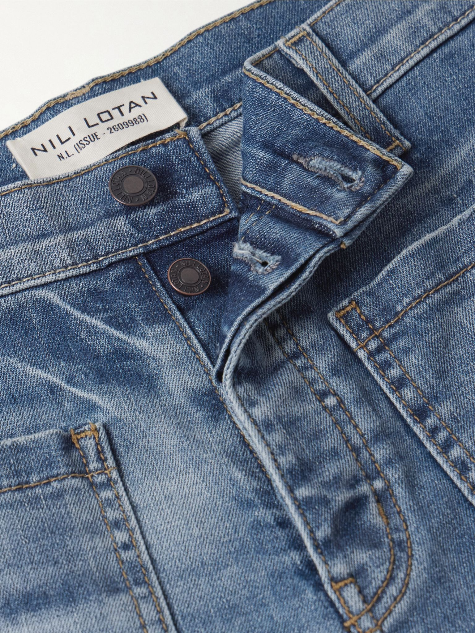 Florence distressed high-rise flared jeans Mid denim - 5
