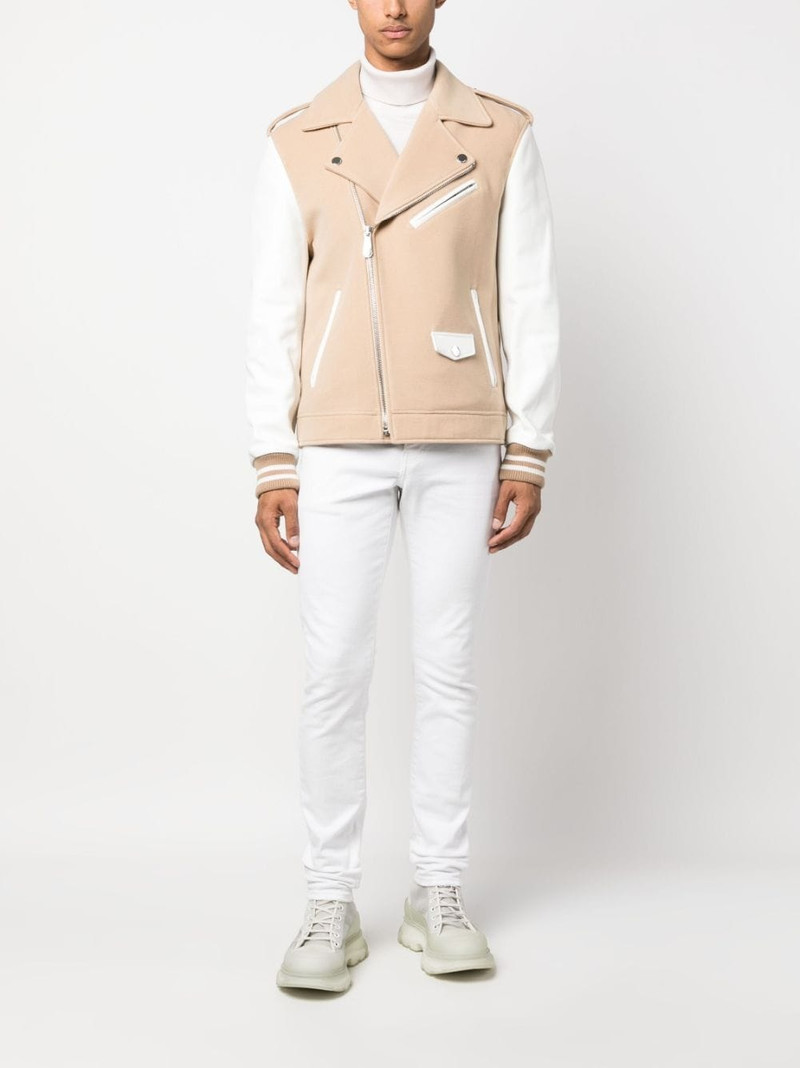 PHILIPP PLEIN leather biker jacket outlook