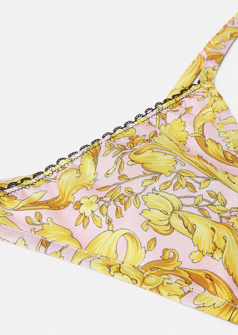VERSACE Barocco Print Silk Thong outlook