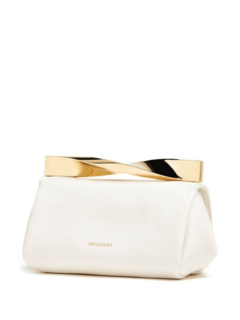 AQUAZZURA Twist leather clutch bag outlook