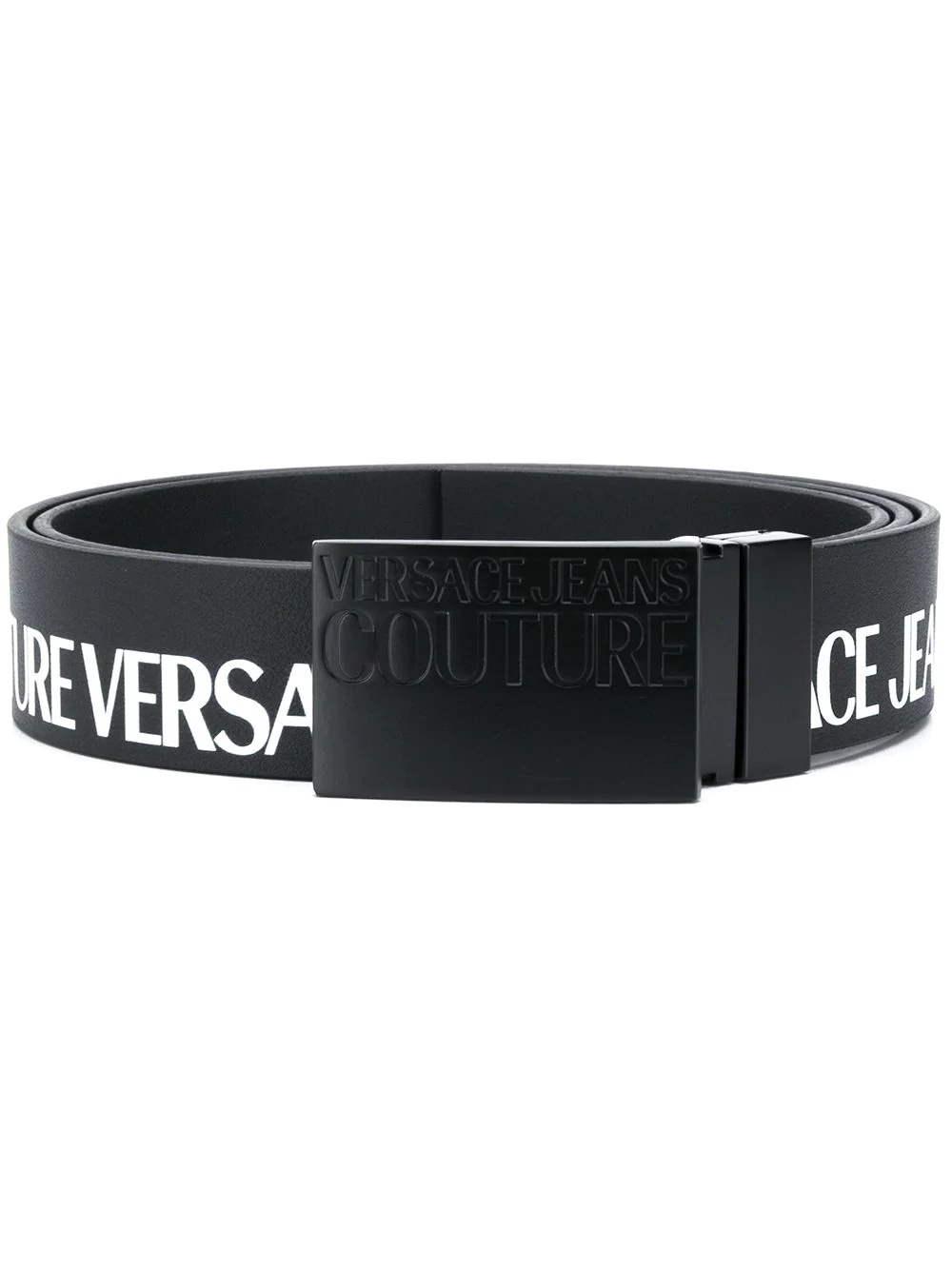 logo-print buckle belt - 1