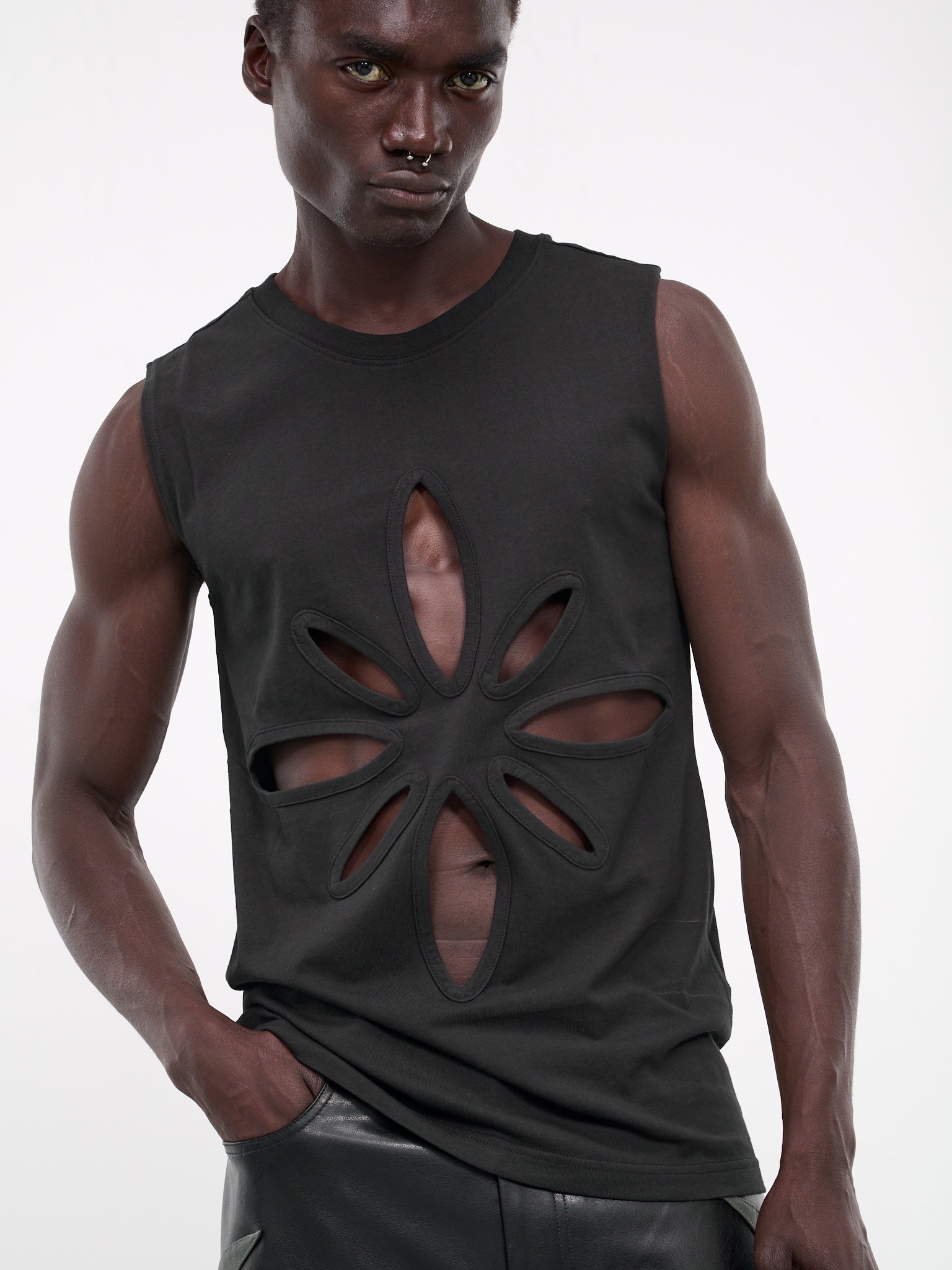 Origami Cut-Out Sleeveless Tee - 5