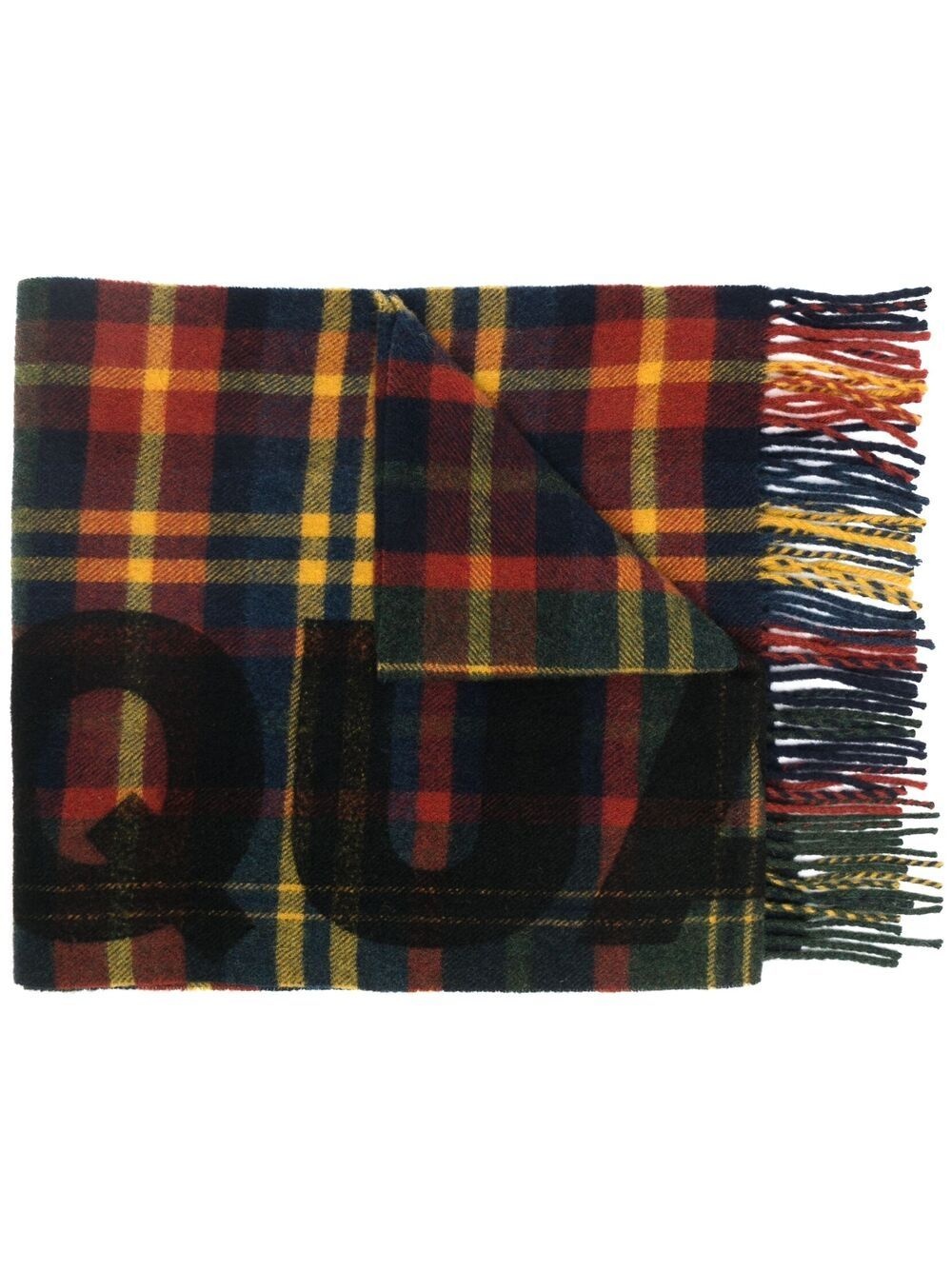 checked virgin wool scarf - 1