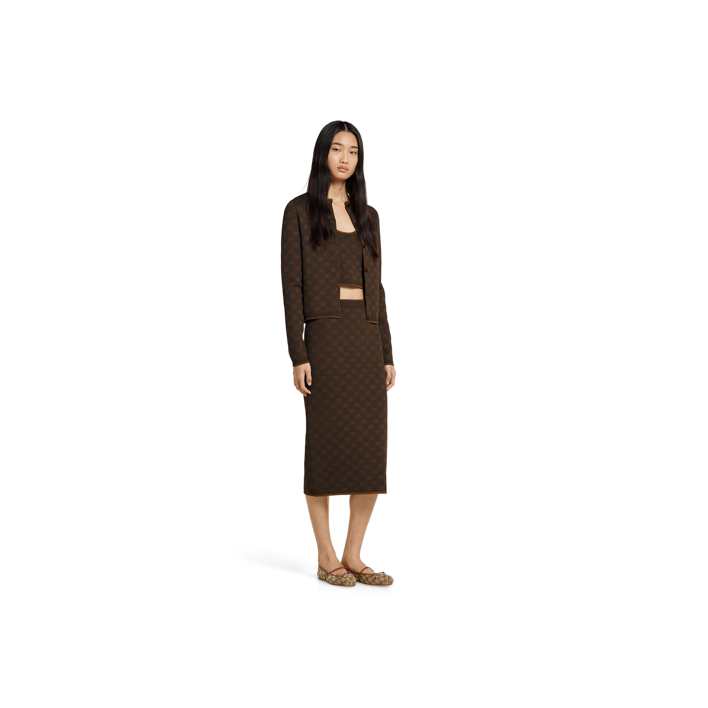 Stretch GG jacquard skirt - 2