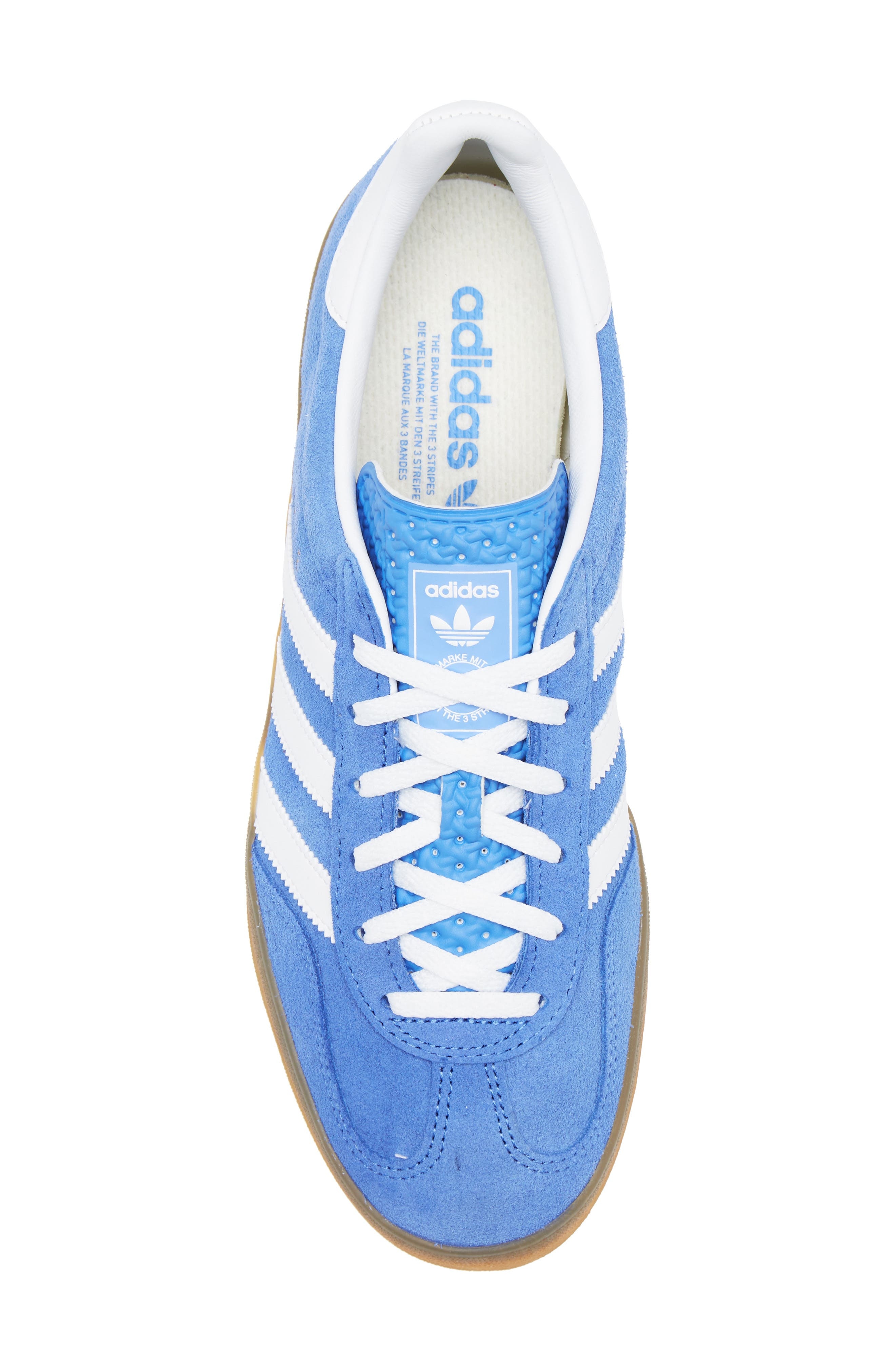 adidas Gazelle Indoor Sneaker in Blue/White/Gold at Nordstrom - 5