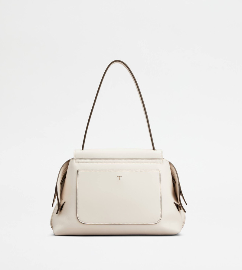 TOD'S WAVE BAG IN LEATHER SMALL - WHITE 4