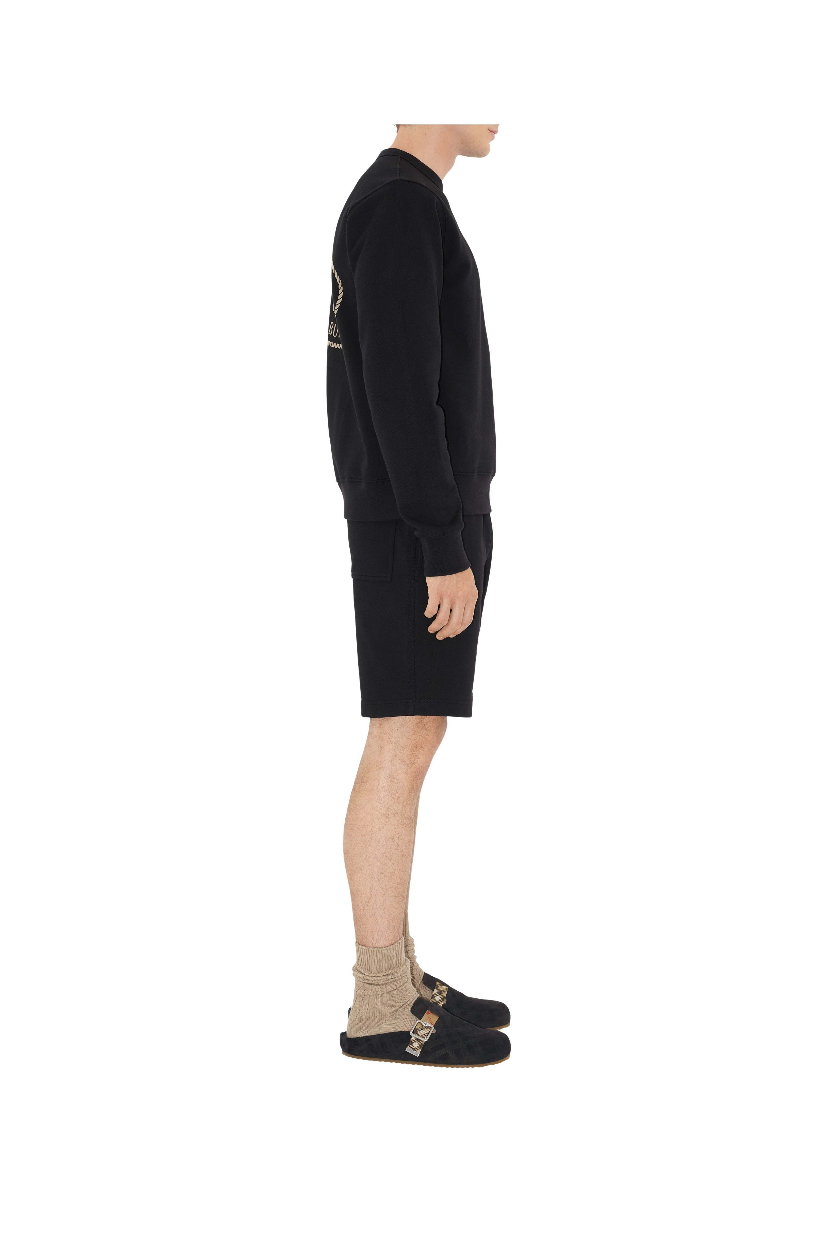 burberry Knight Stamp Cotton Sweatshirt in Black at Nordstrom - 4