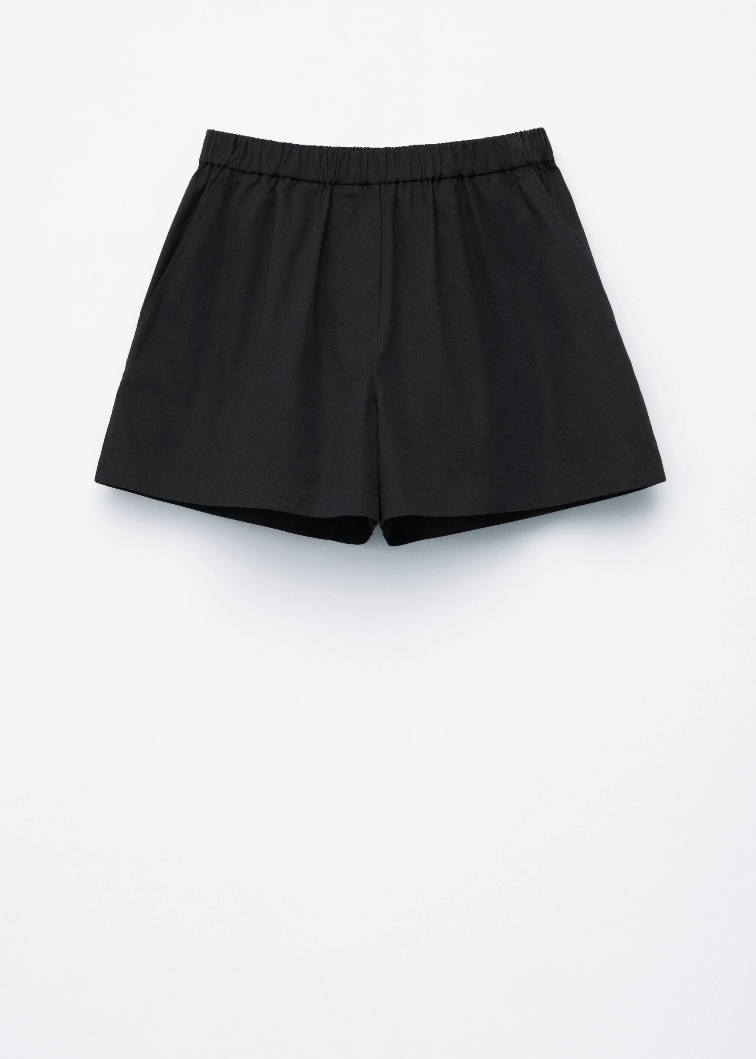 High-Waist Cotton Shorts - 1