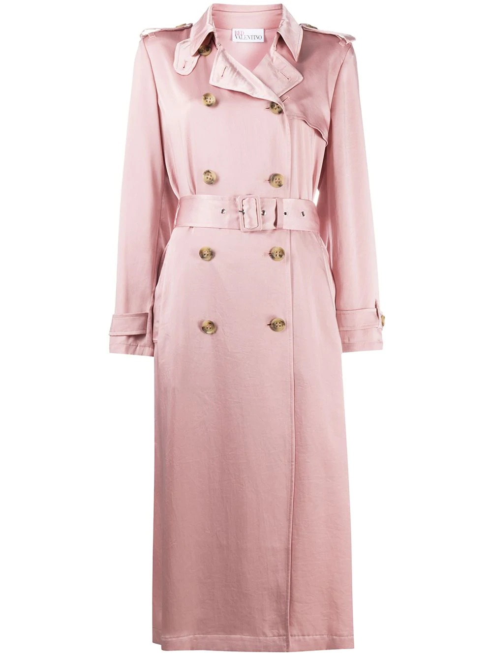 satin trench coat - 1