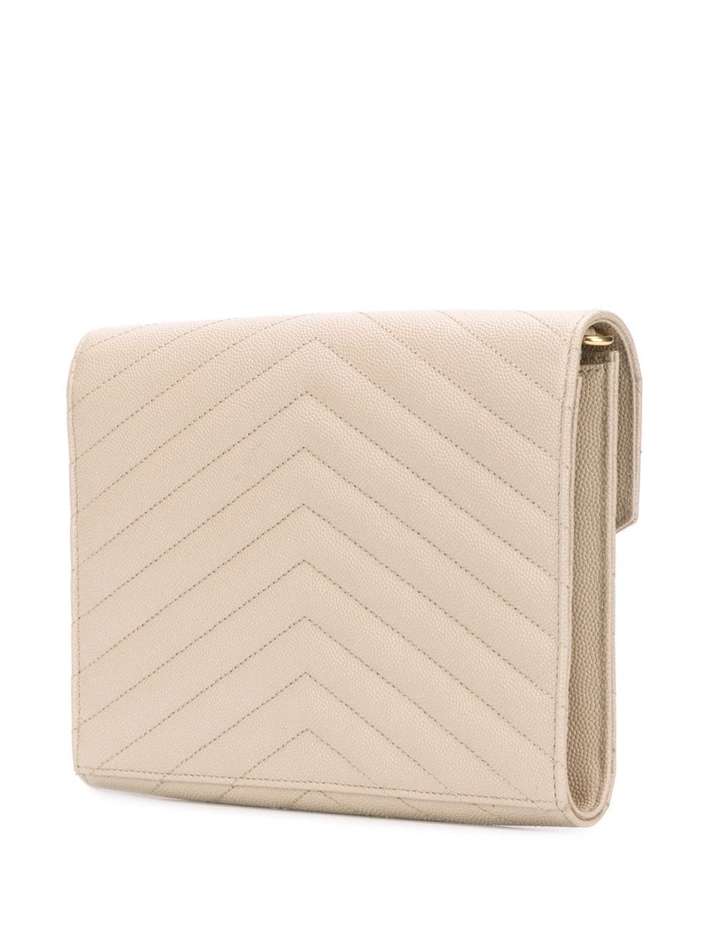 quilted logo clutch bag  - 3