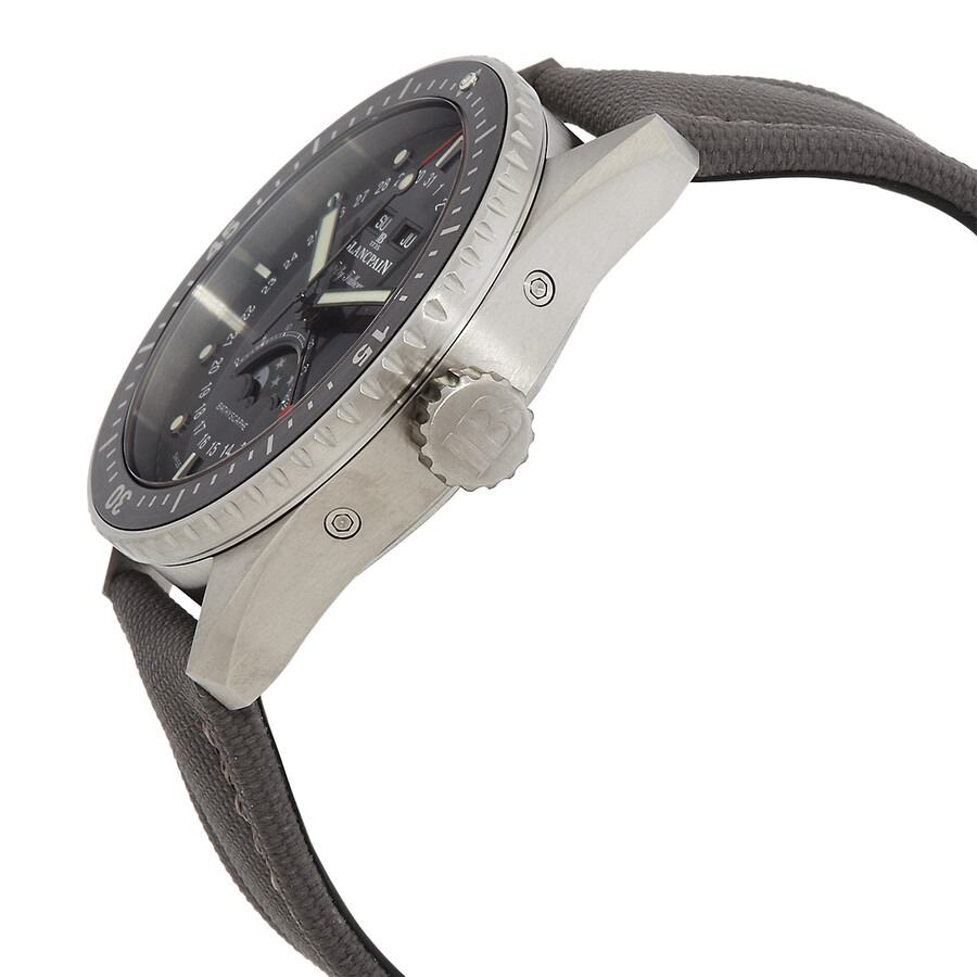 Blancpain Fifty Fathoms Bathyscaphe Quantième Automatic Grey Dial Men's Watch 5054-1210-G52A - 2