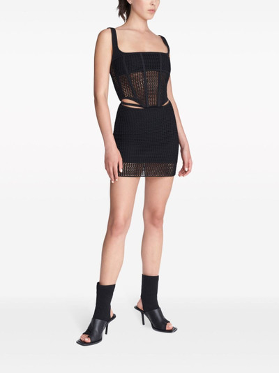 Dion Lee corset-style crochet-knit minidress outlook