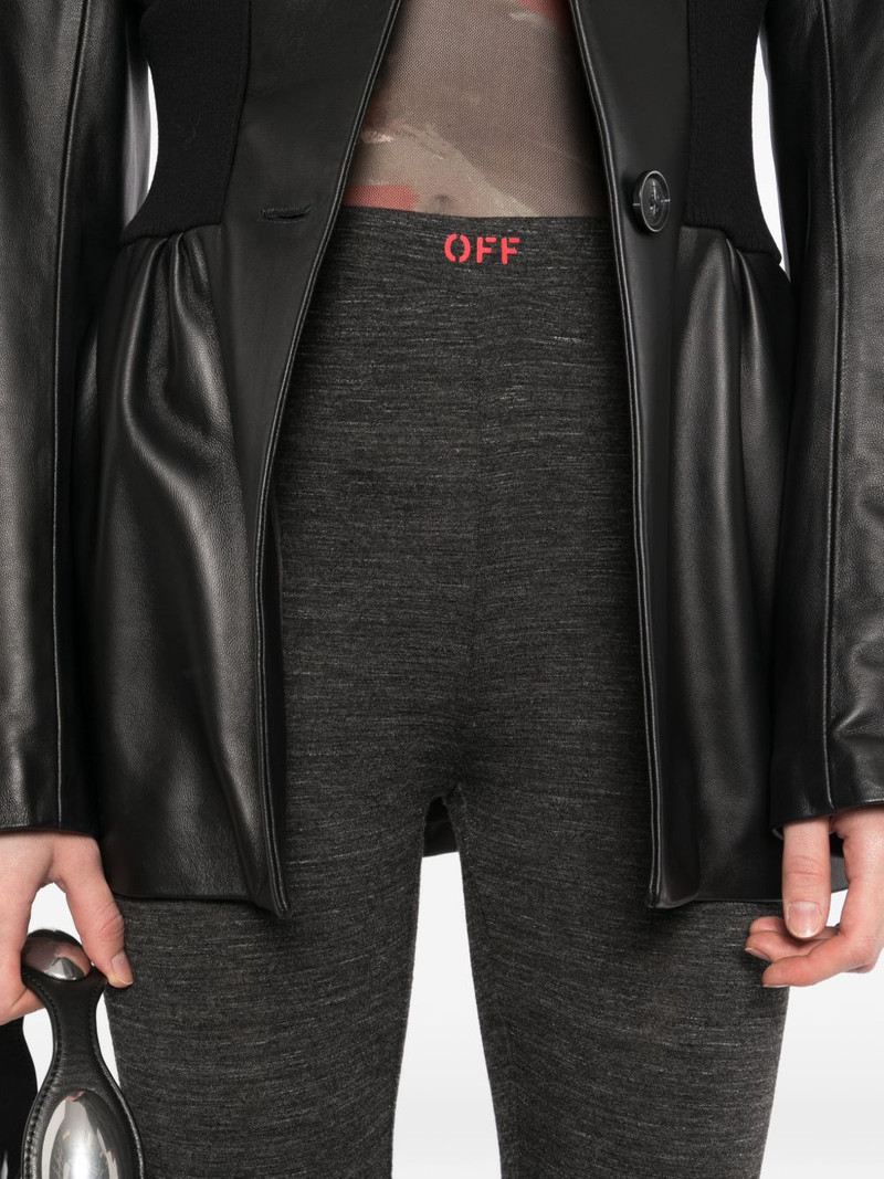 logo-print slit trousers 5