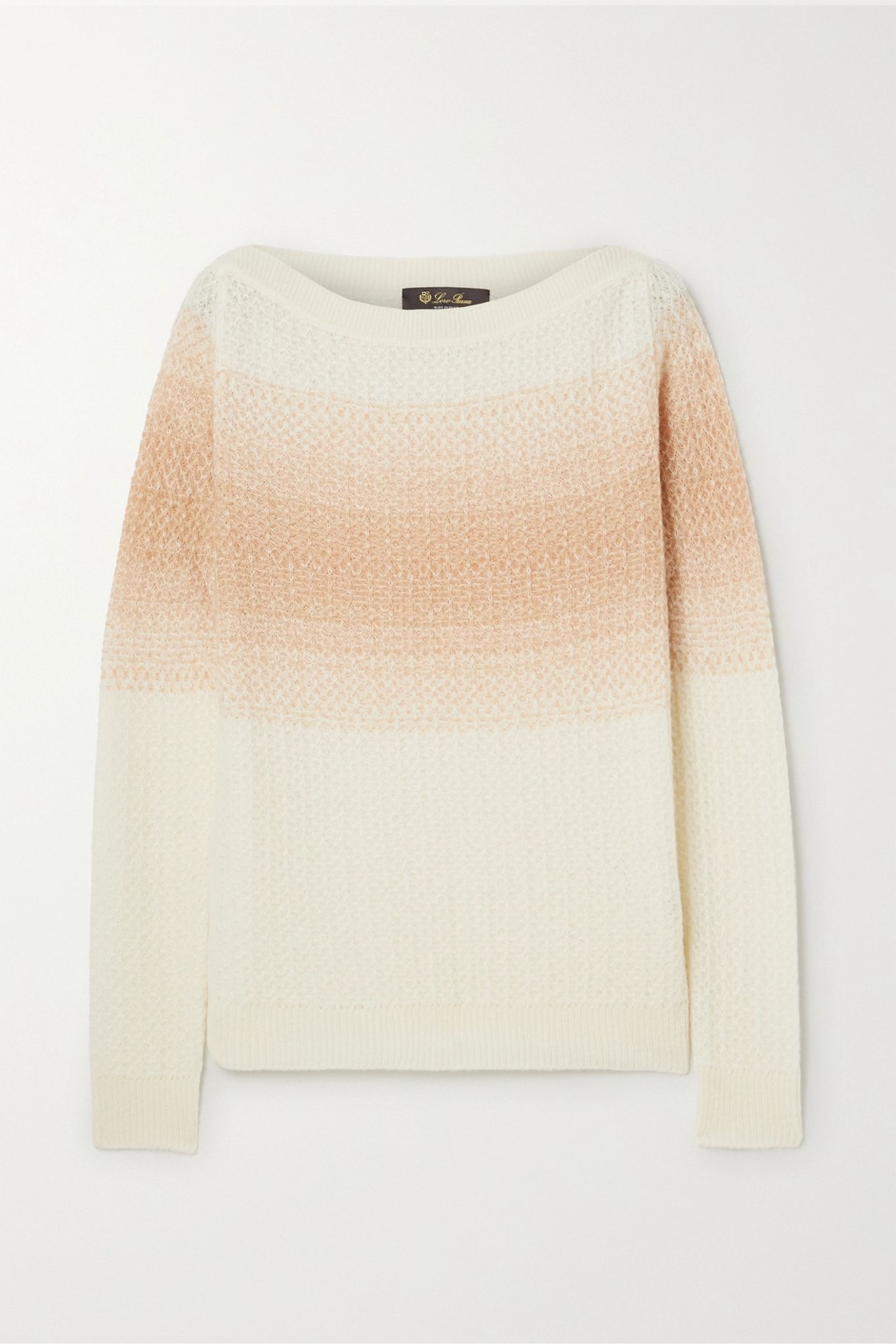 Ombré cashmere and silk-blend sweater - 1