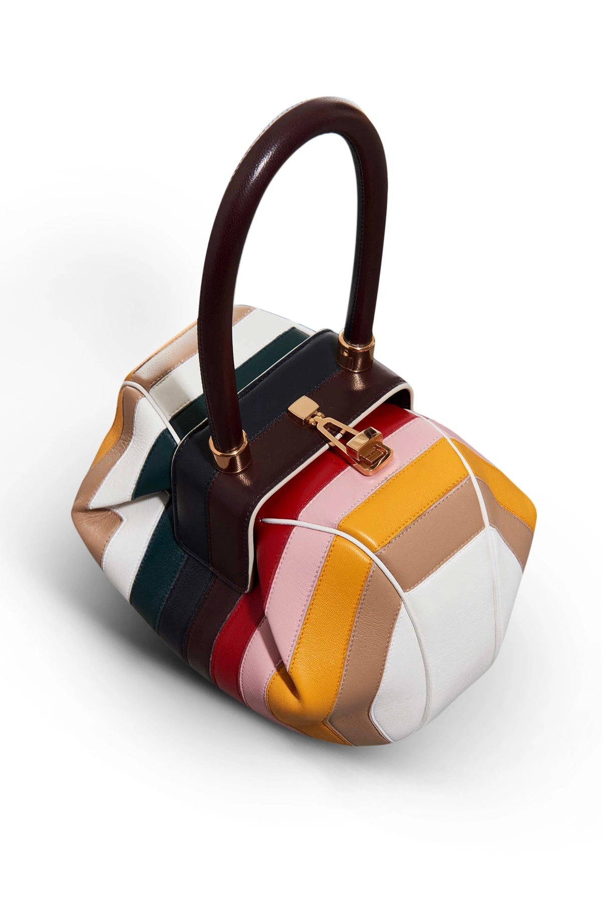 Nina Bag in Multi Stripes Nappa Leather - 3