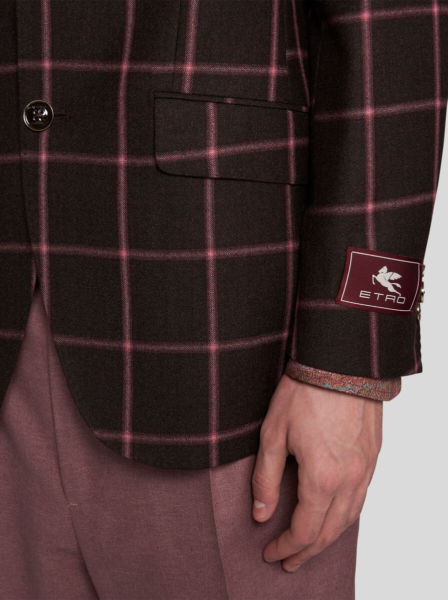 CHECK JACQUARD BLAZER - 2
