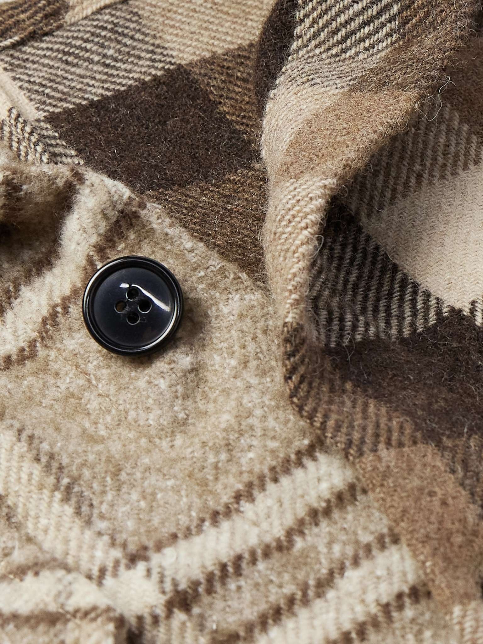 Checked Wool-Blend Shirt - 6
